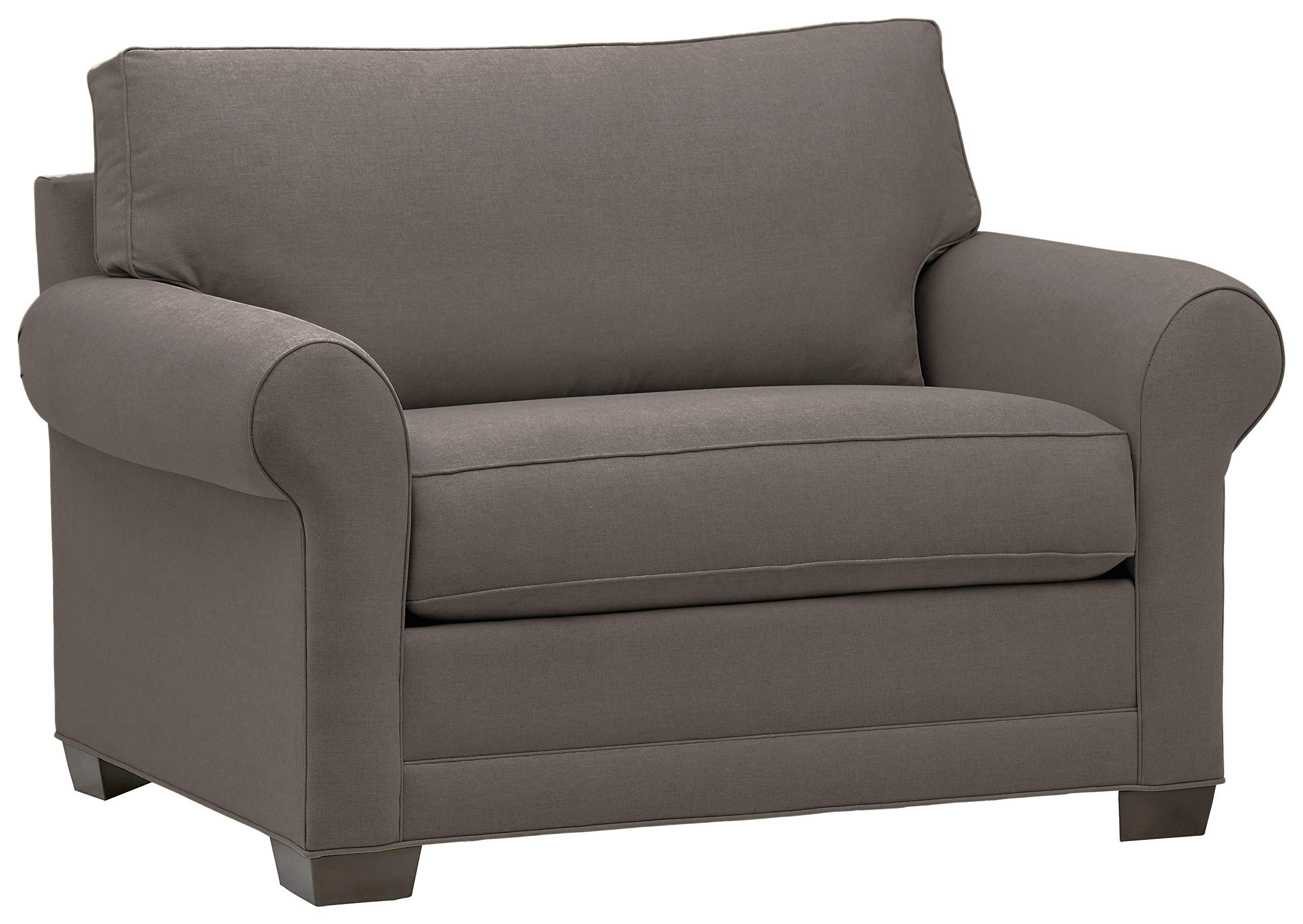 Amazon Brand – Stone & Beam Kristin Mid-Century Wood-Framed Sleeper Armchair, 55.5"W, Charcoal