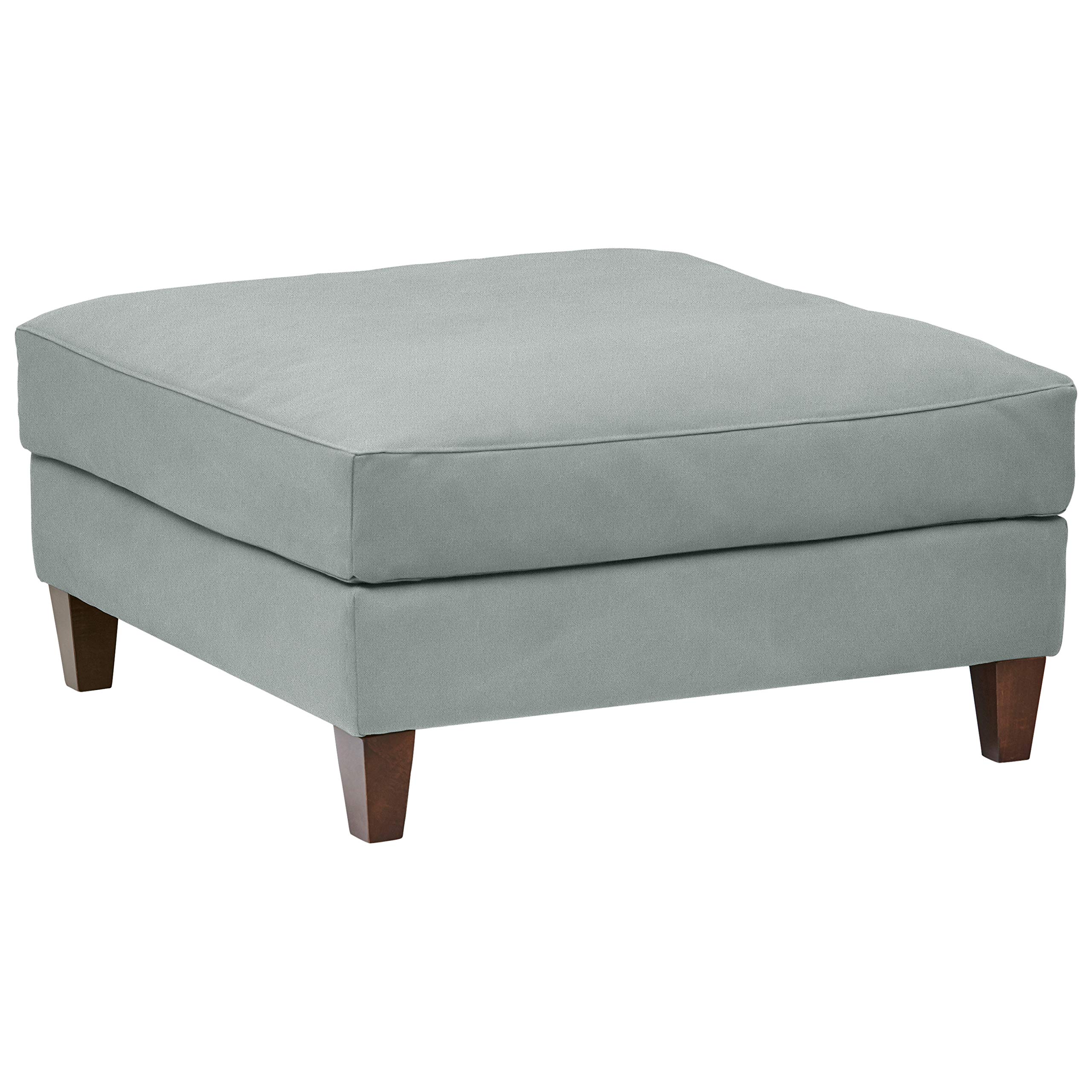 Amazon Brand – Stone & Beam Andover Modern Square Ottoman, 33"W, Light Blue