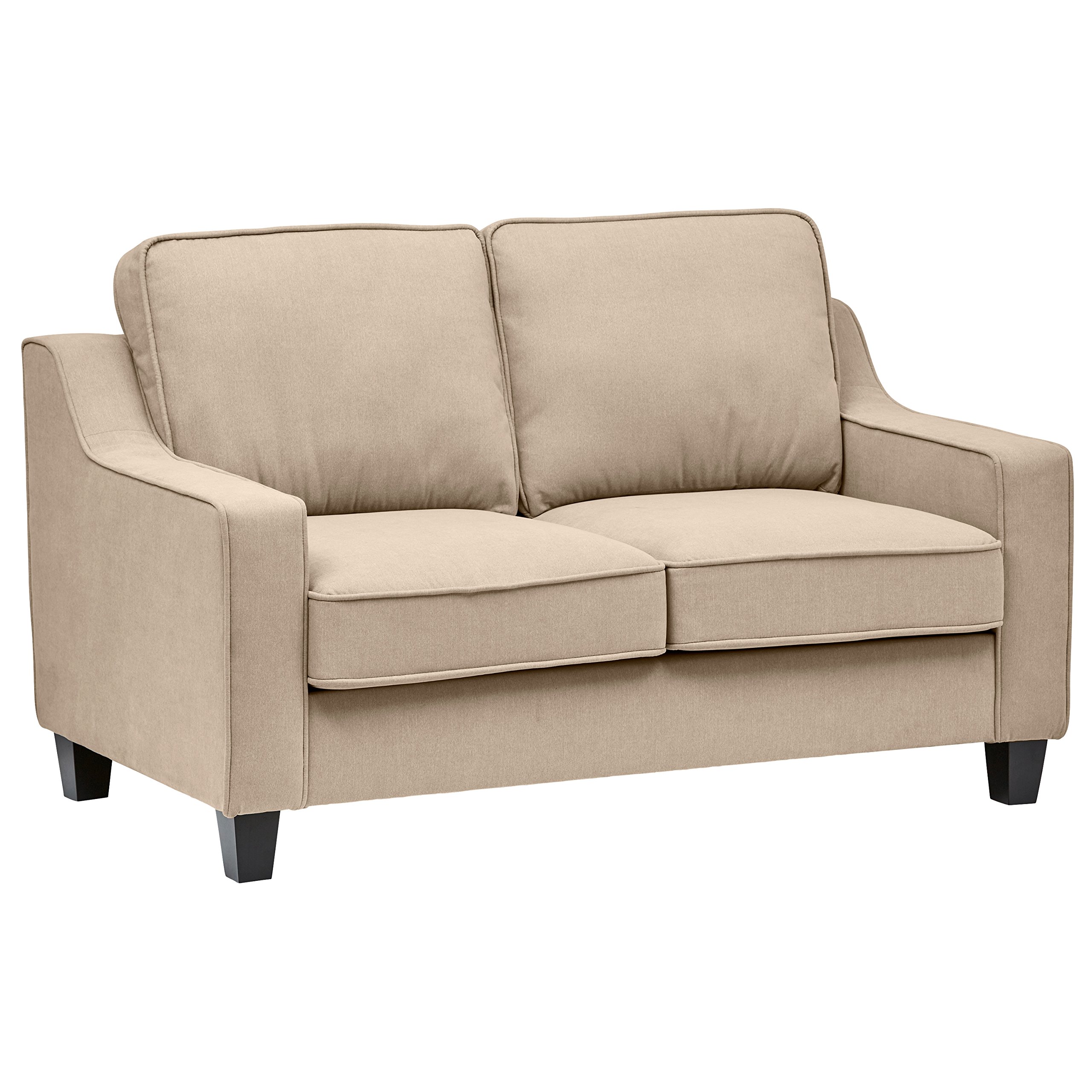 Amazon Brand – Stone & Beam Isabel Traditional Loveseat Sofa, 83.8"W, Tan