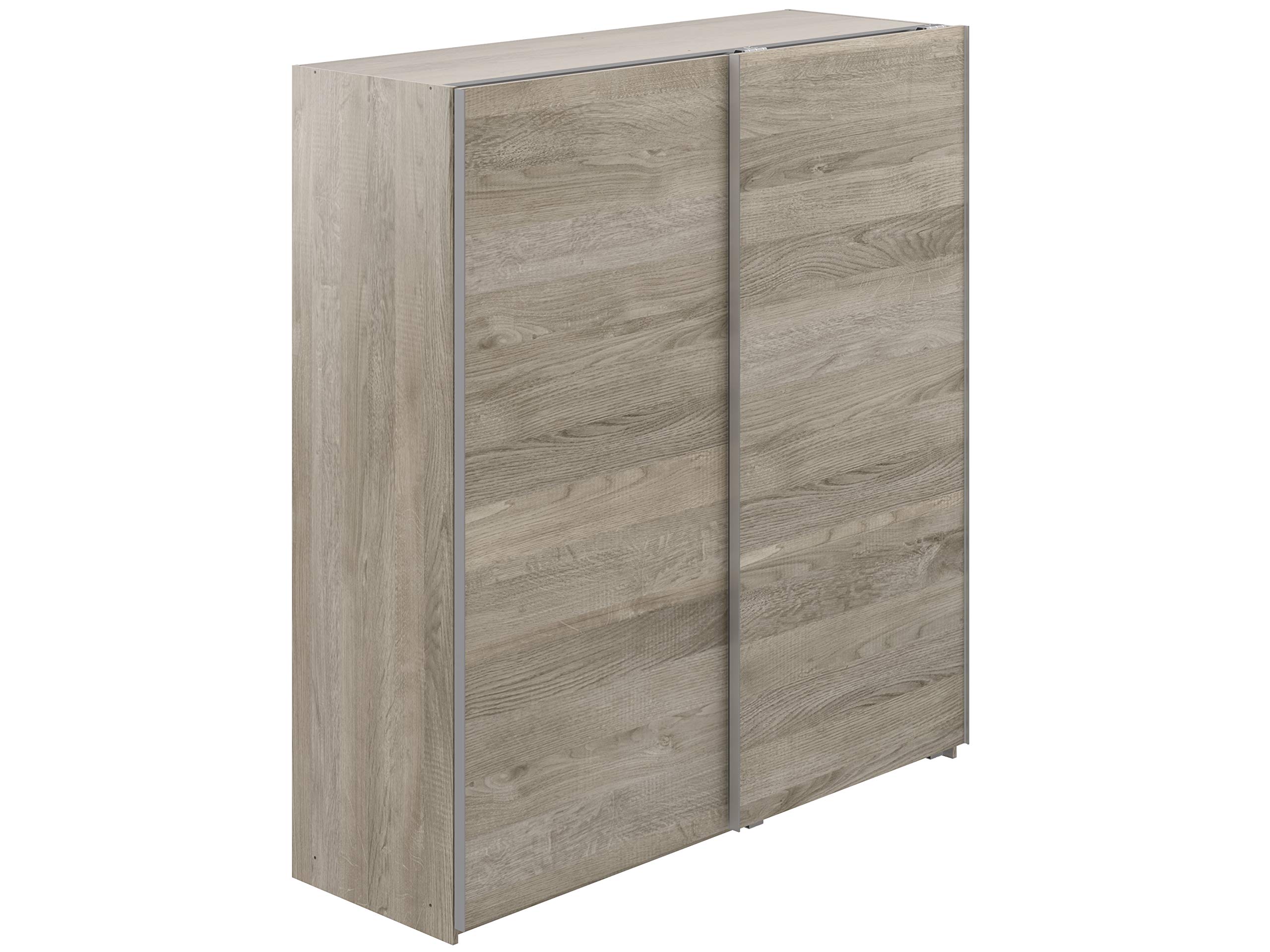 Amazon Brand - Movian Kolva Sliding 2-Door Wardrobe, 180 x 61 x 197cm, Light Brown Oak-Effect