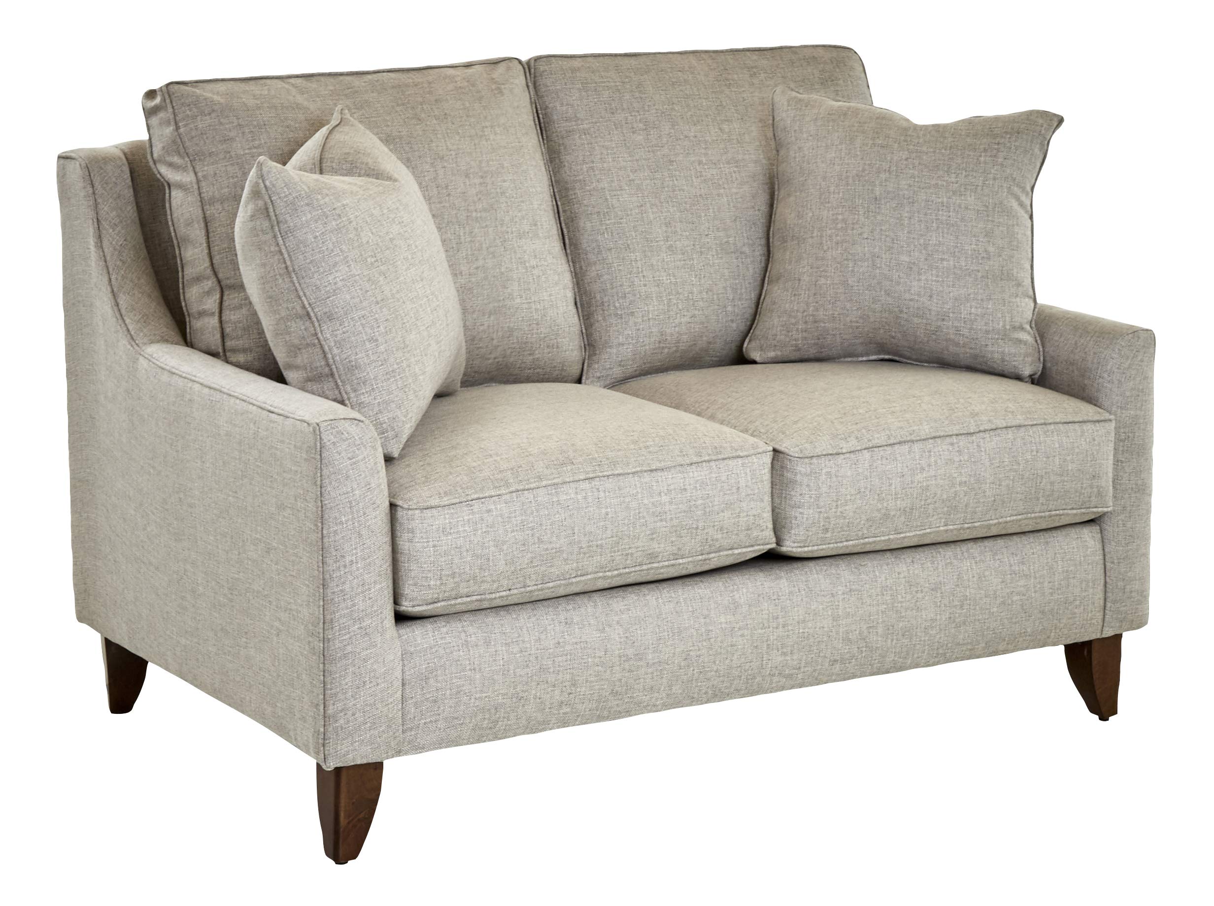 Amazon Brand – Stone & Beam Troy Upholstered Love Seat Sofa Couch, 56"W, Ash Gray