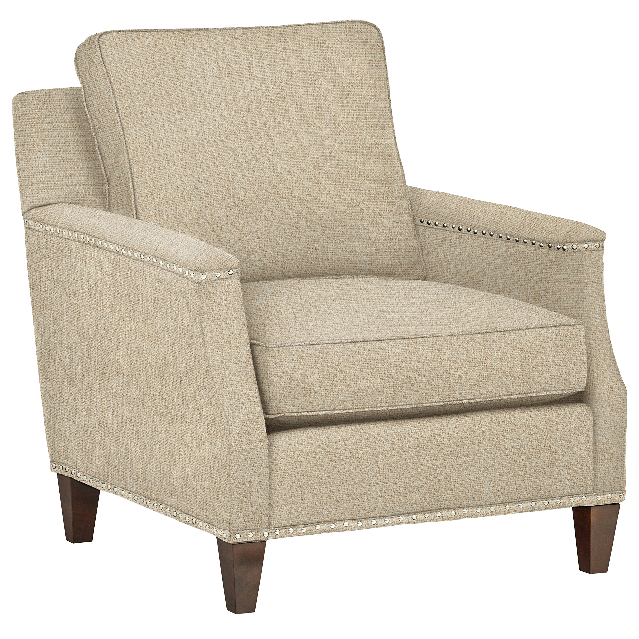 Amazon Brand – Stone & Beam Marin Studded Chair, 33"W, Latte