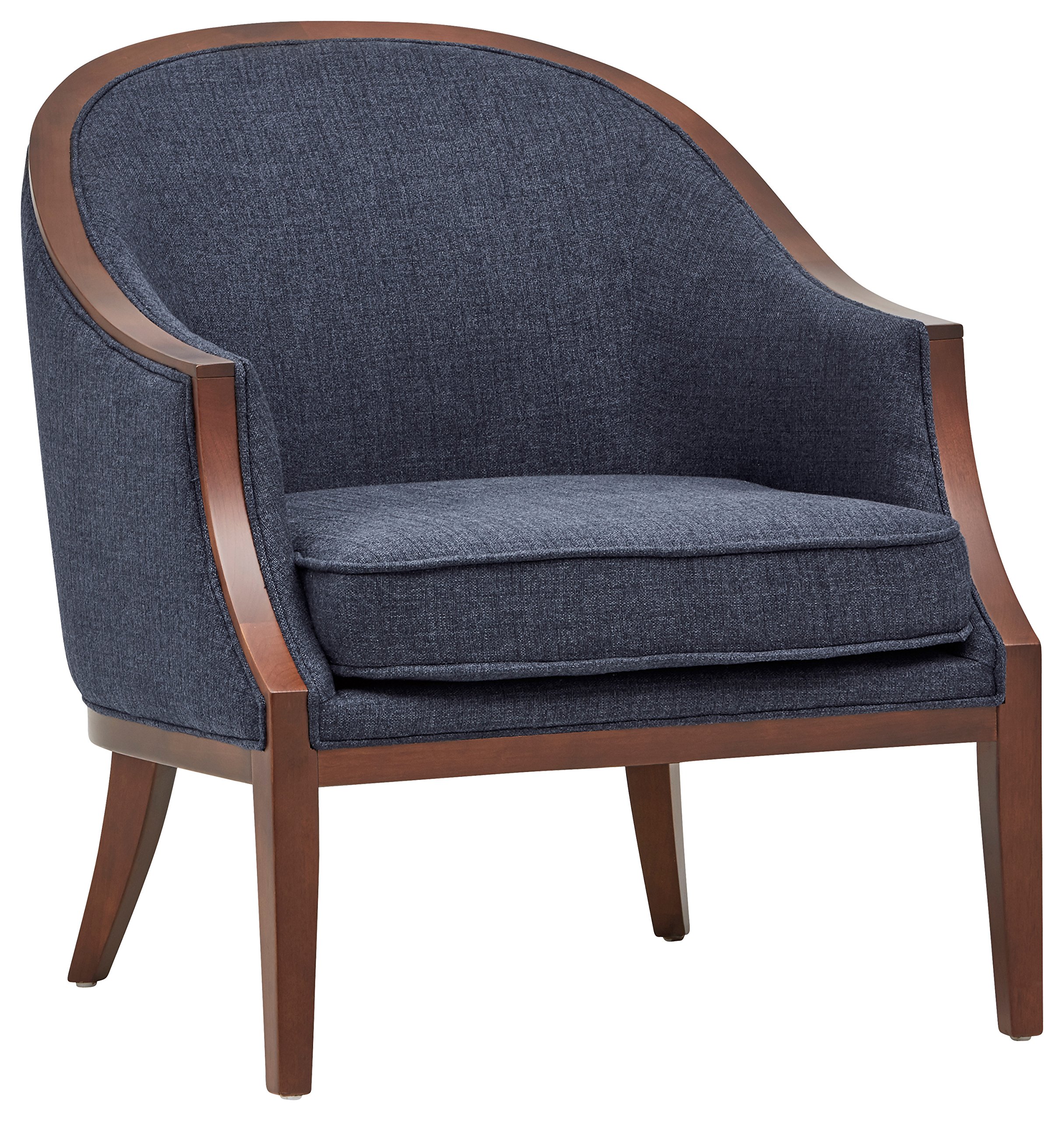 Amazon Brand – Stone & Beam Ashbury Modern Exposed Wood Accent Chair, 29"W, Navy