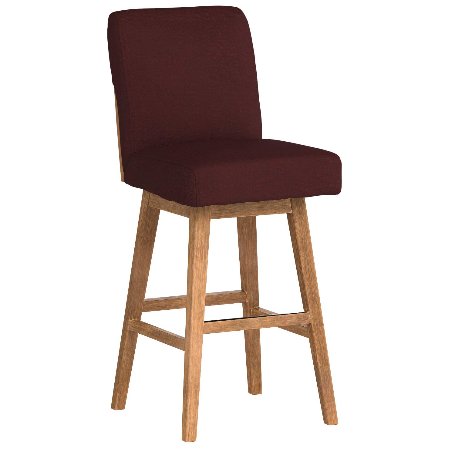 Amazon Brand – Stone & Beam Sophia Modern Swivel Kitchen Bar Stool, 43.3"H, Merlot
