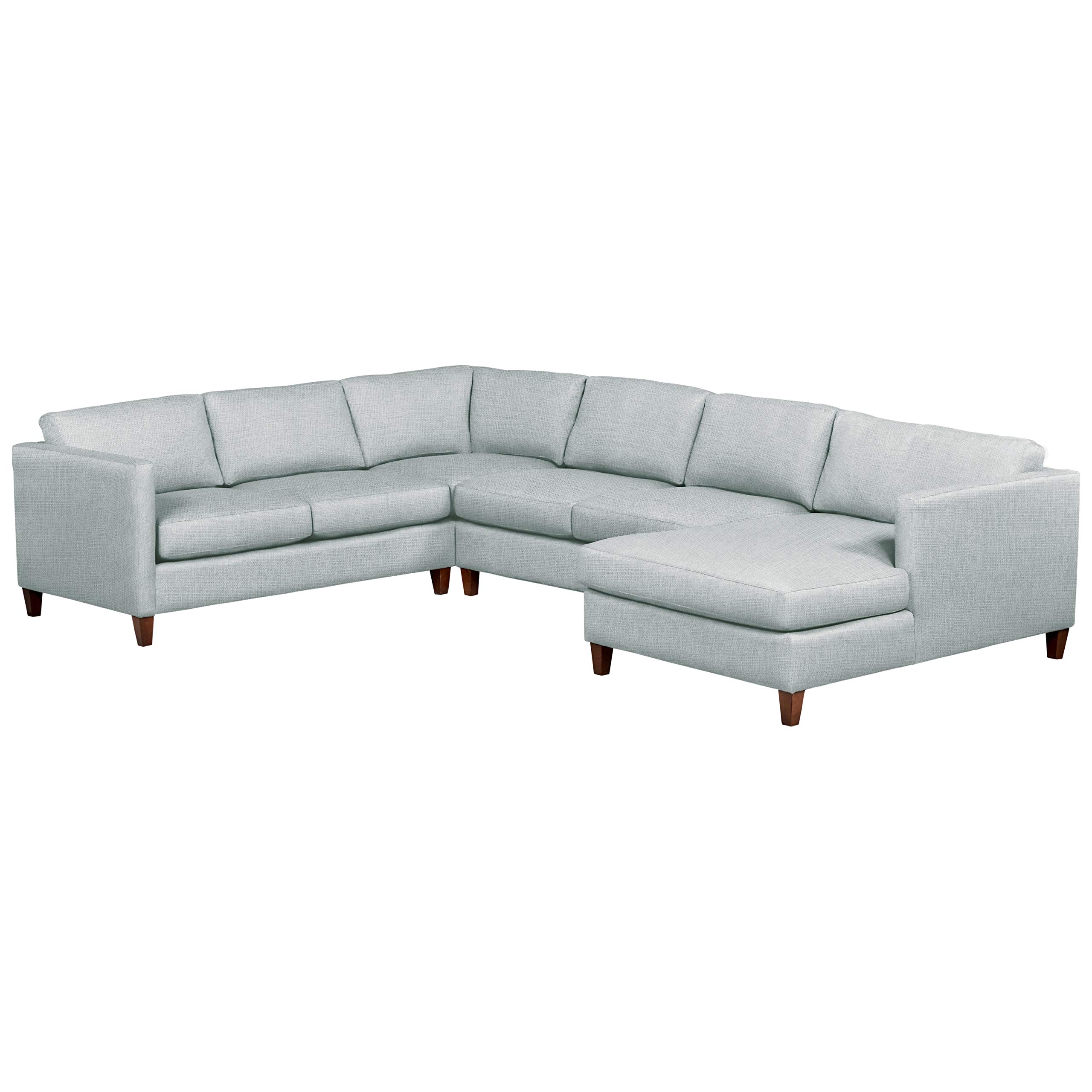 Amazon Brand – Stone & Beam Andover Modern Left U-Sectional Sofa, 134"W, Light Blue