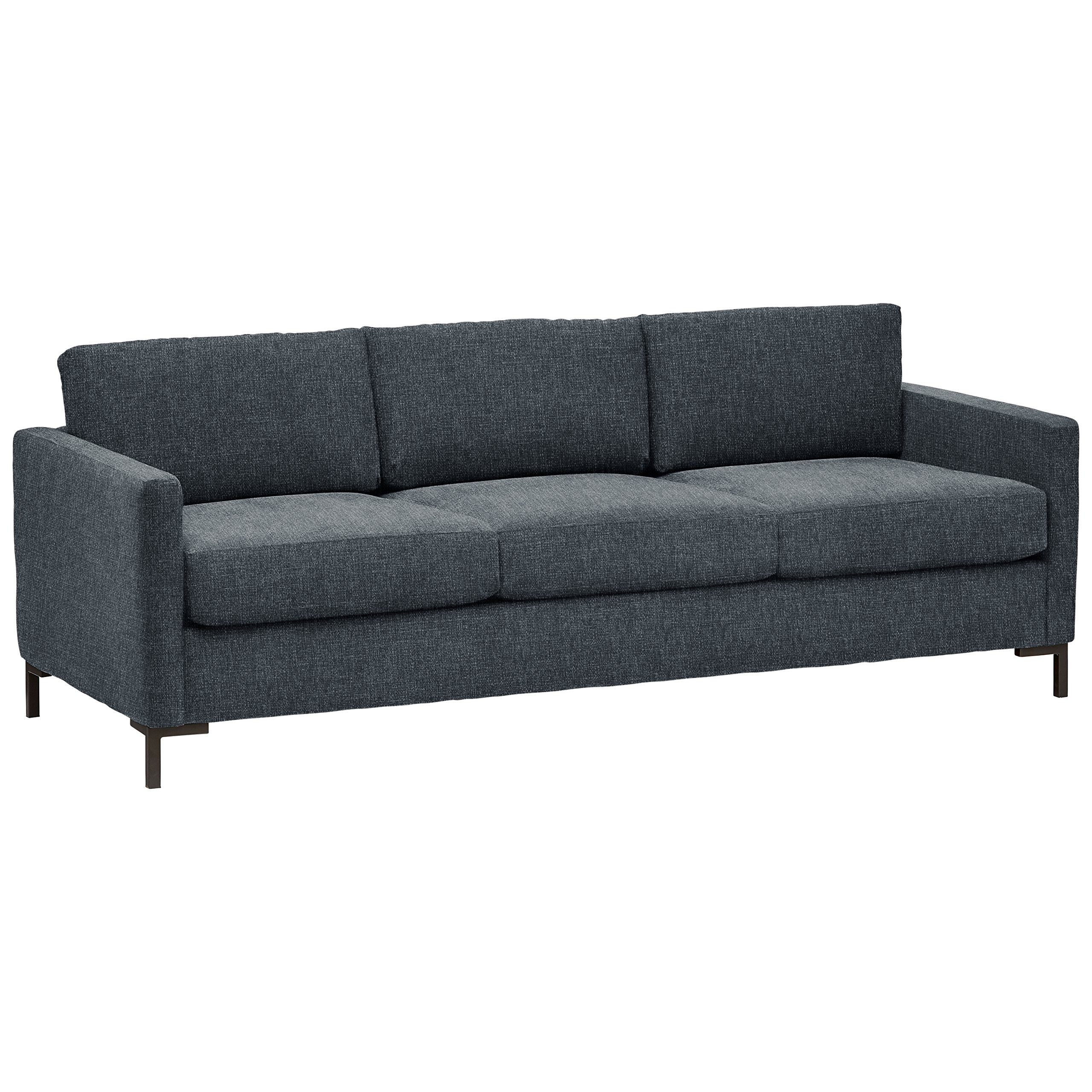 Amazon Brand – Rivet Edgewest Low Back Modern Sofa, 87"W, Blue