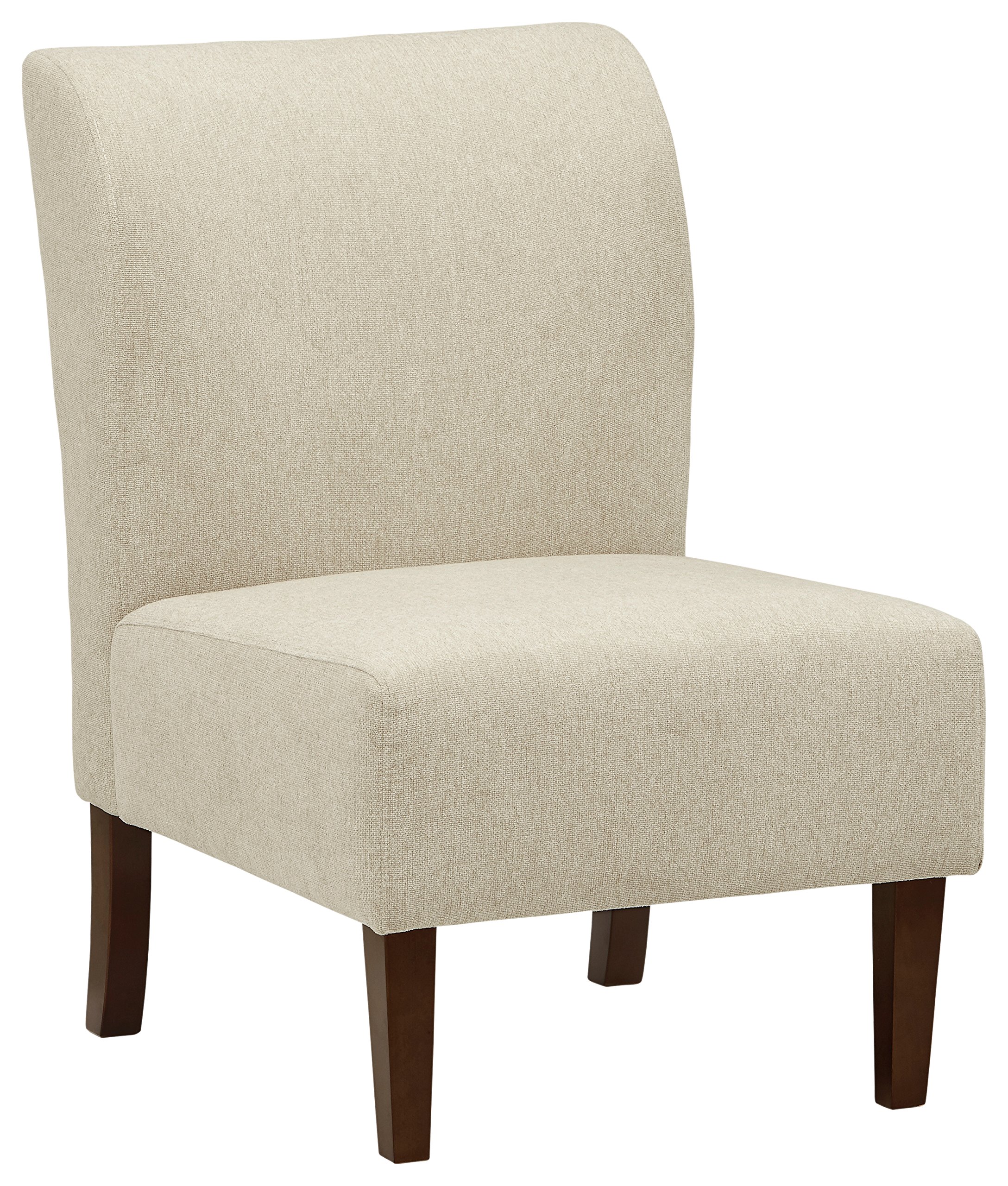 Amazon Brand – Stone & Beam Lummi Modern Armless Living Room Accent Chair, 21.6" W, Shell