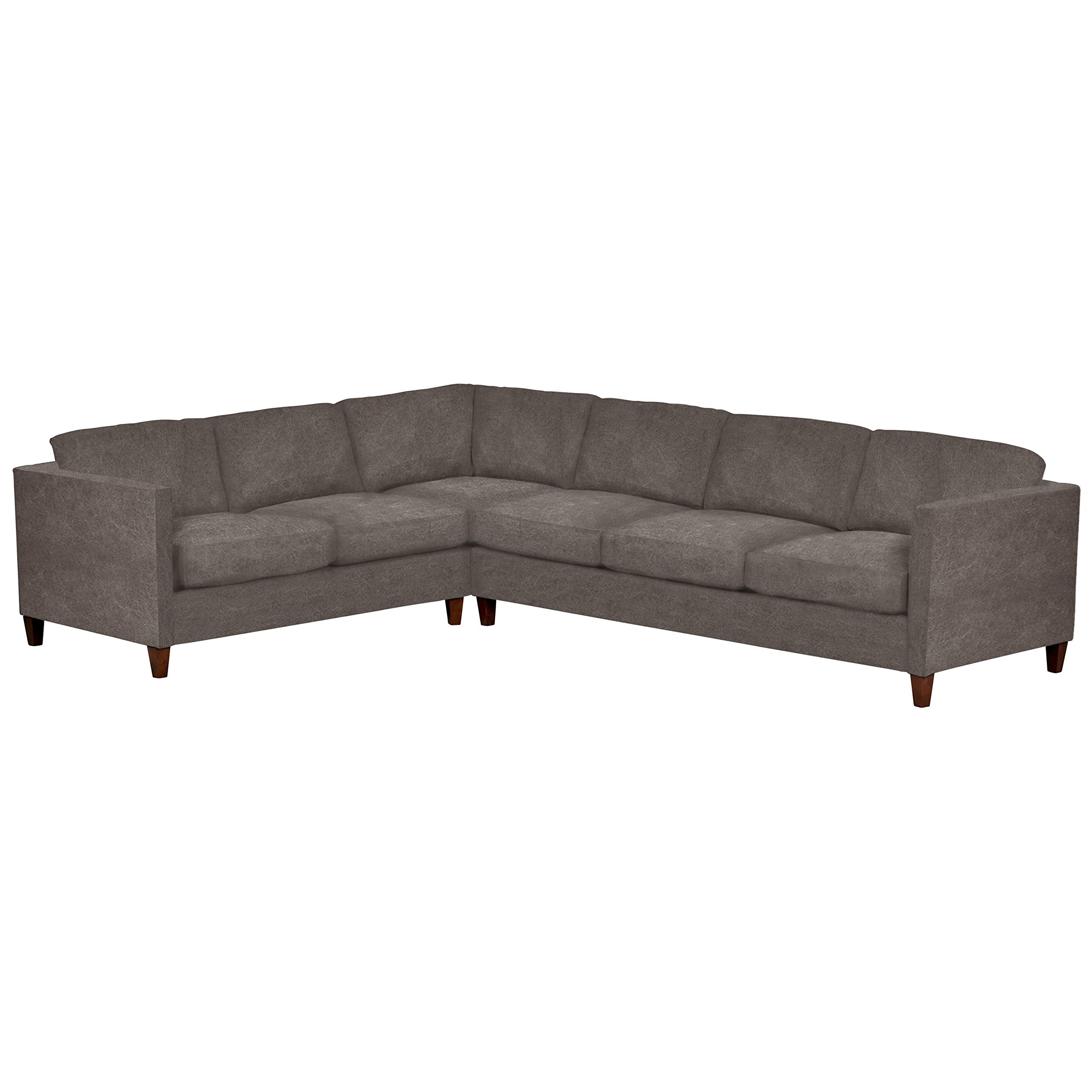 Amazon Brand – Stone & Beam Andover Modern Right L-Sectional Sofa, 124"W, Pewter