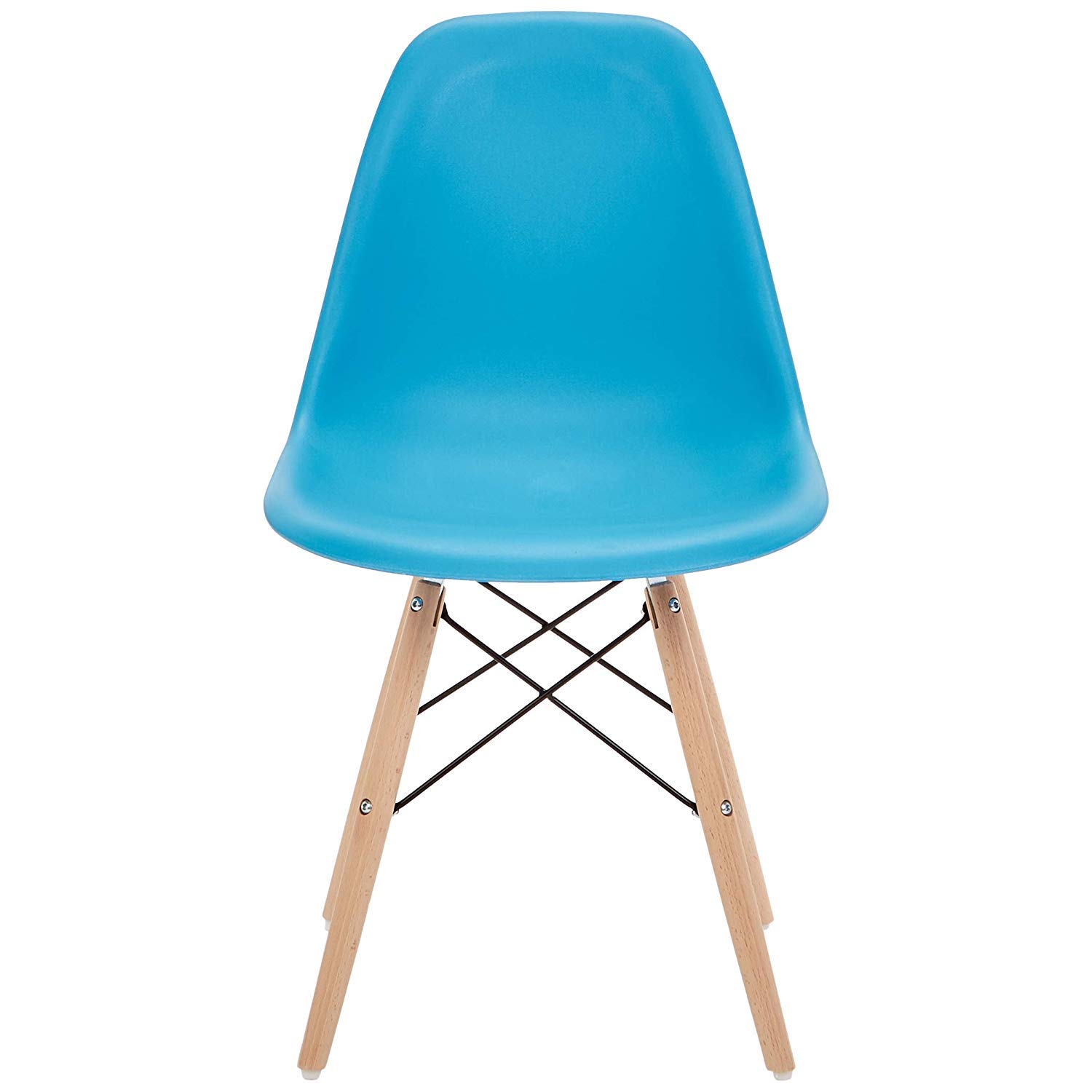 Phoenix Home Kenitra Contemporary Plastic Dining Chair, Sky Blue