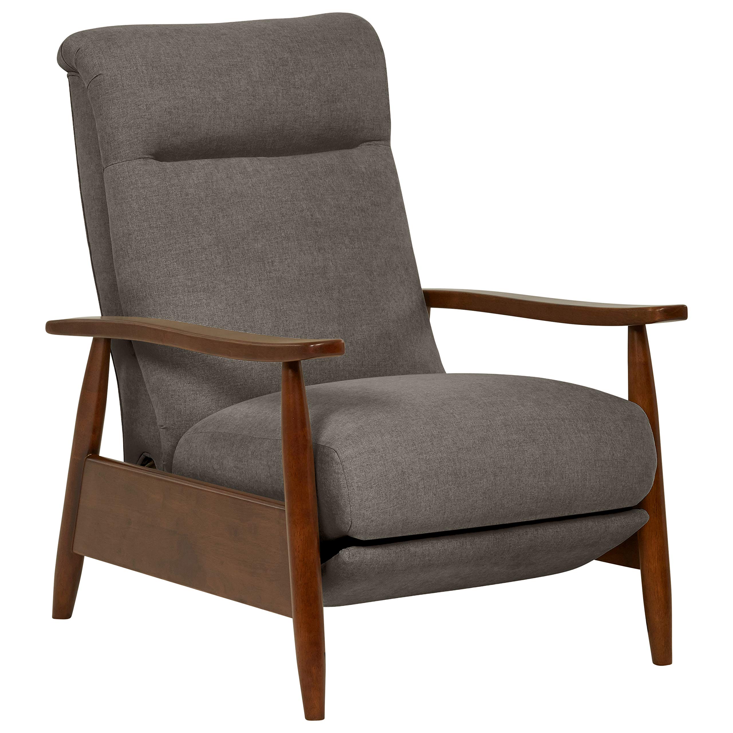 Amazon Brand – Stone & Beam Clayton Reclining Contemporary Fabric Living-Room Chair, 30"W, Stone