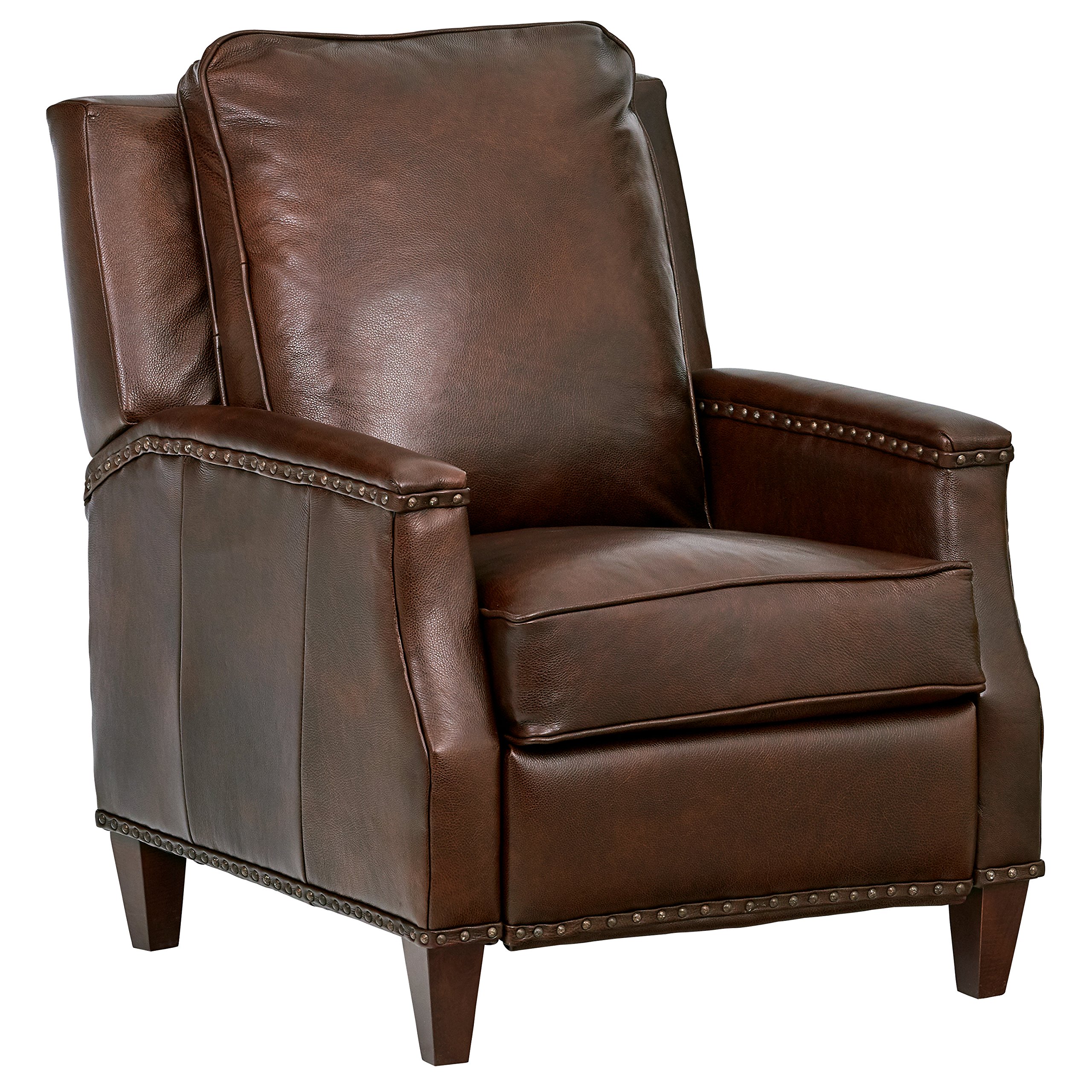 Amazon Brand – Stone & Beam Marin Leather Recliner, 30"W, Walnut