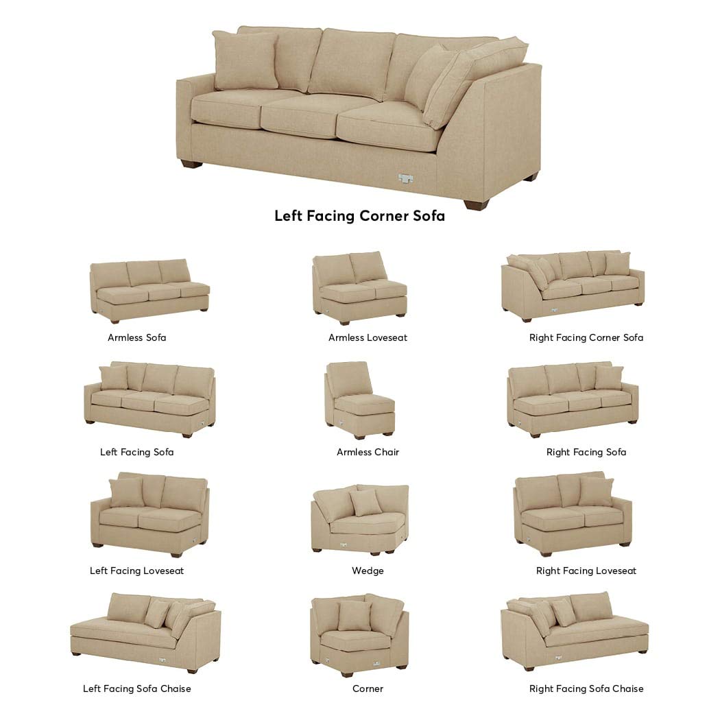 Amazon Brand – Stone & Beam Bagley Sectional Component, Left-Facing Corner Sofa, Fabric, 90"W, Linen