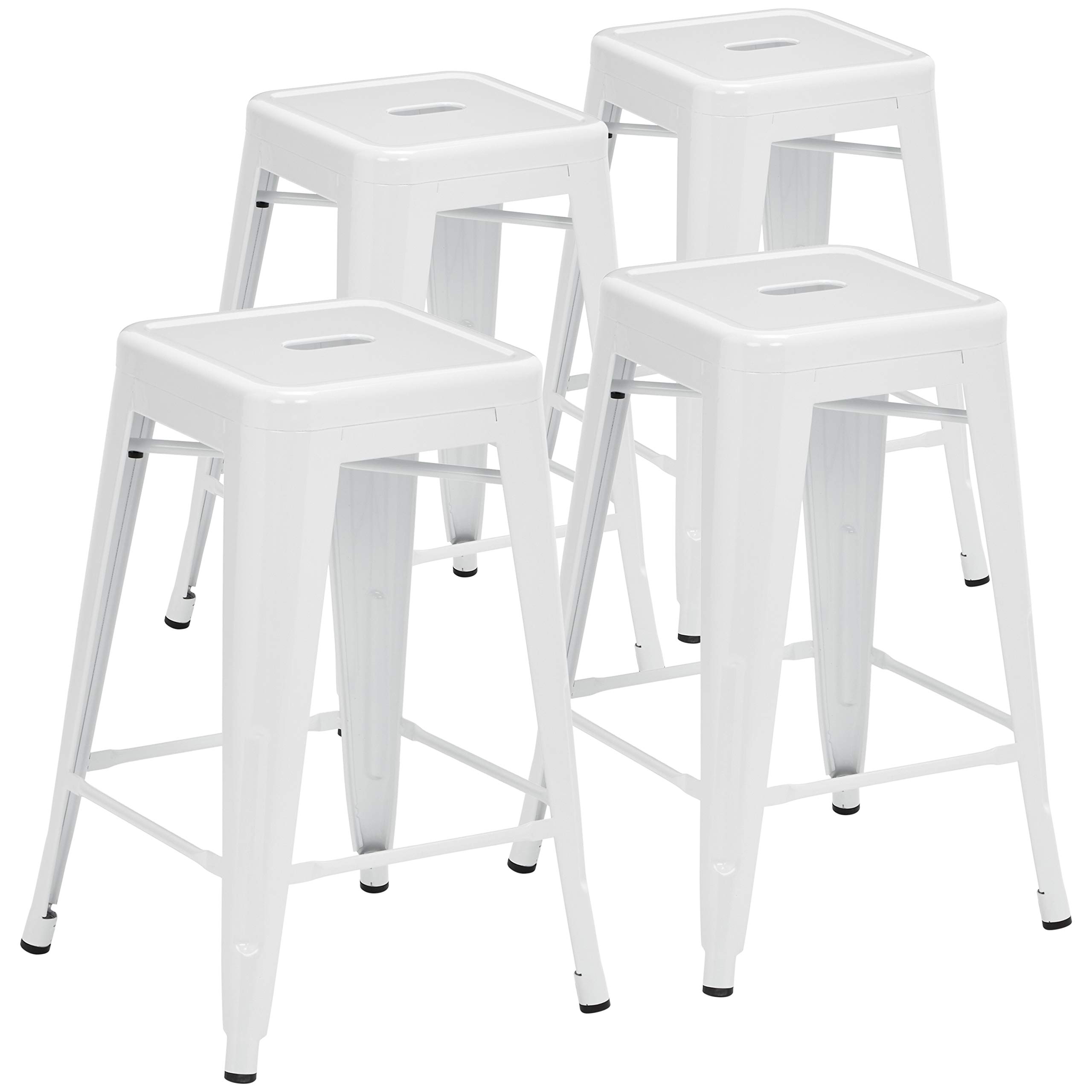 Pioneer Square BT3503-24-WH Counter Stool, 24", White