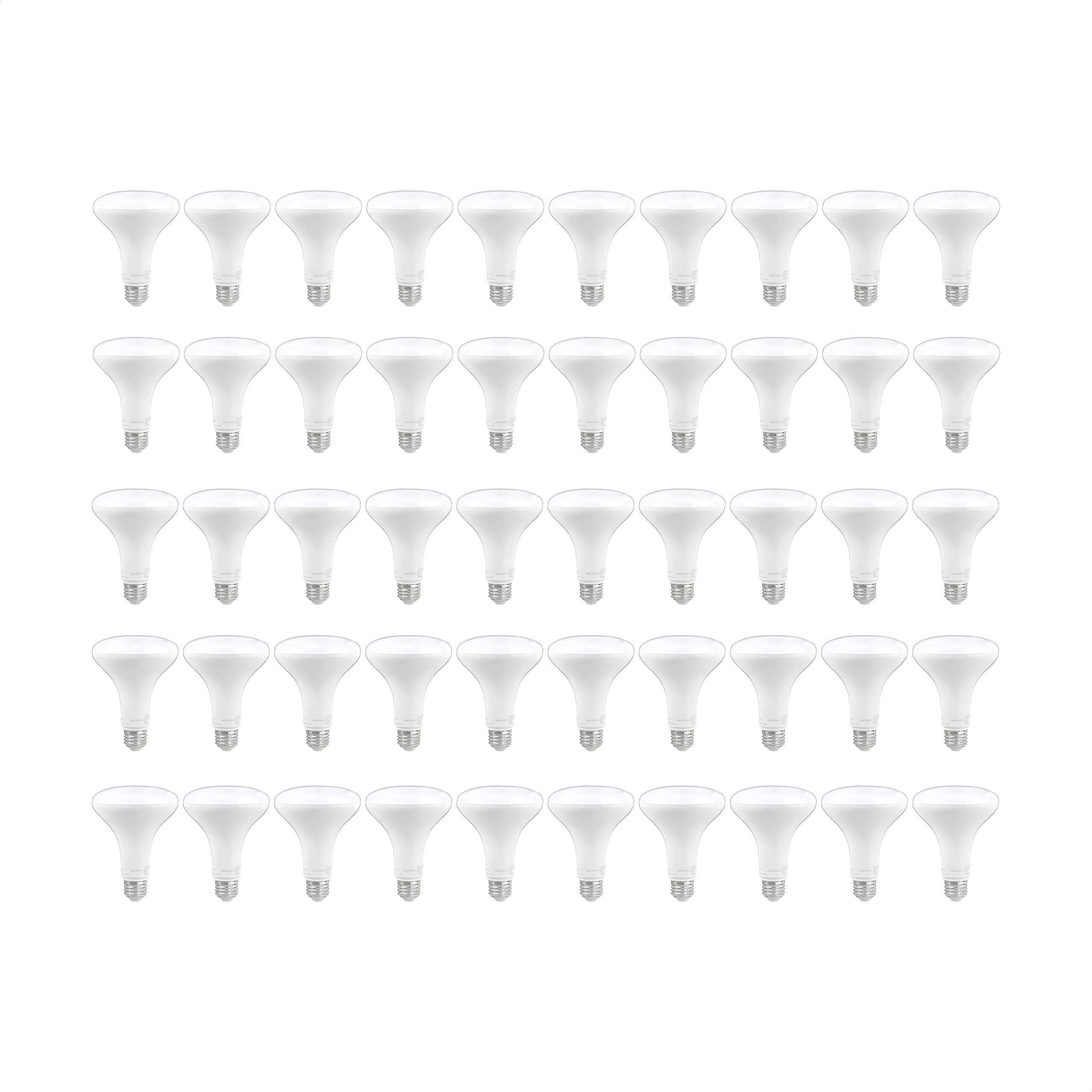 AmazonCommercial 65 Watt Equivalent, 10000 Hours, Non-Dimmable, 650 Lumens, E26 Base, BR30 LED Light Bulb - Pack of 50, Soft White