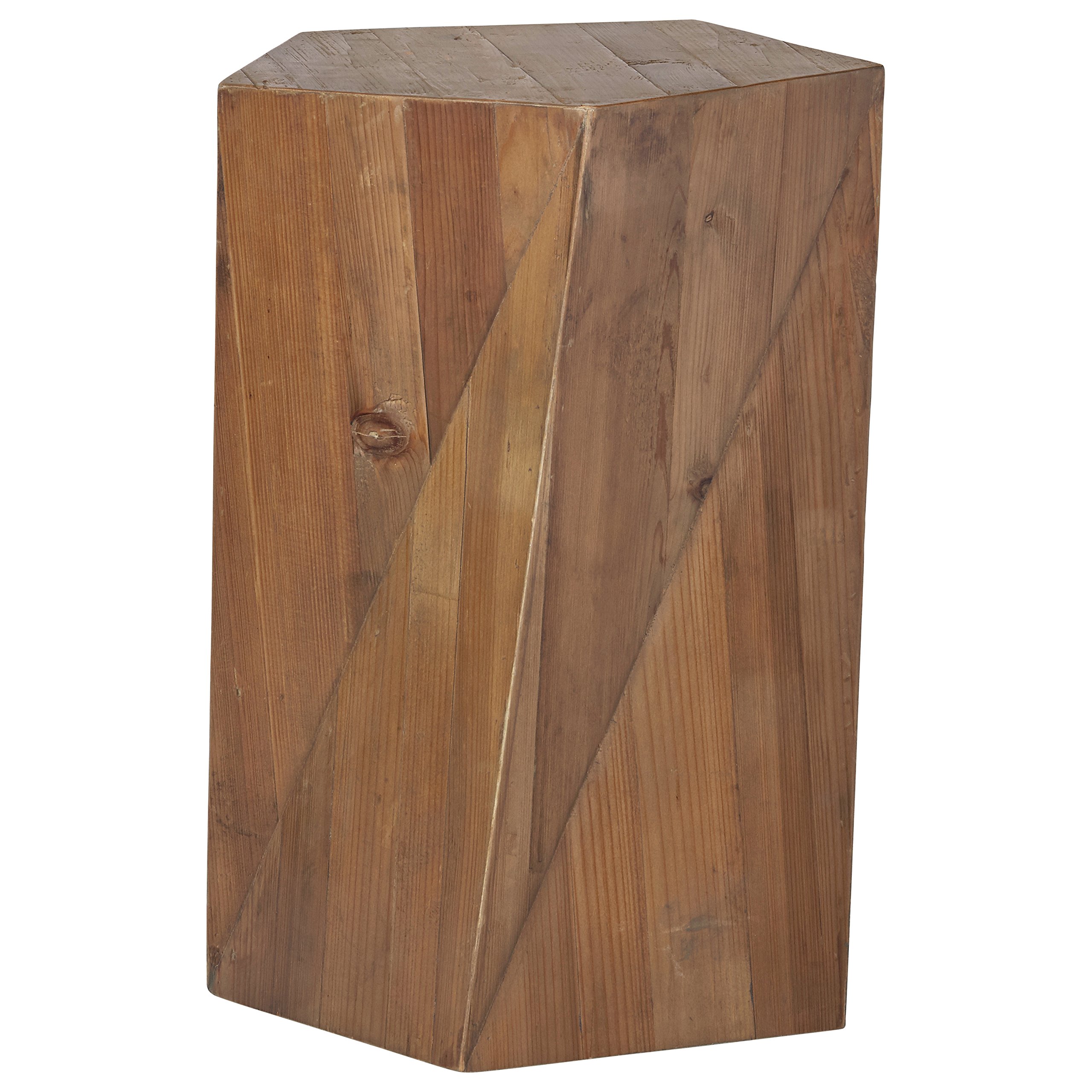 Amazon Brand – Rivet Rustic Reclaimed Fir Wood Side End Table, 16.5"W, Natural