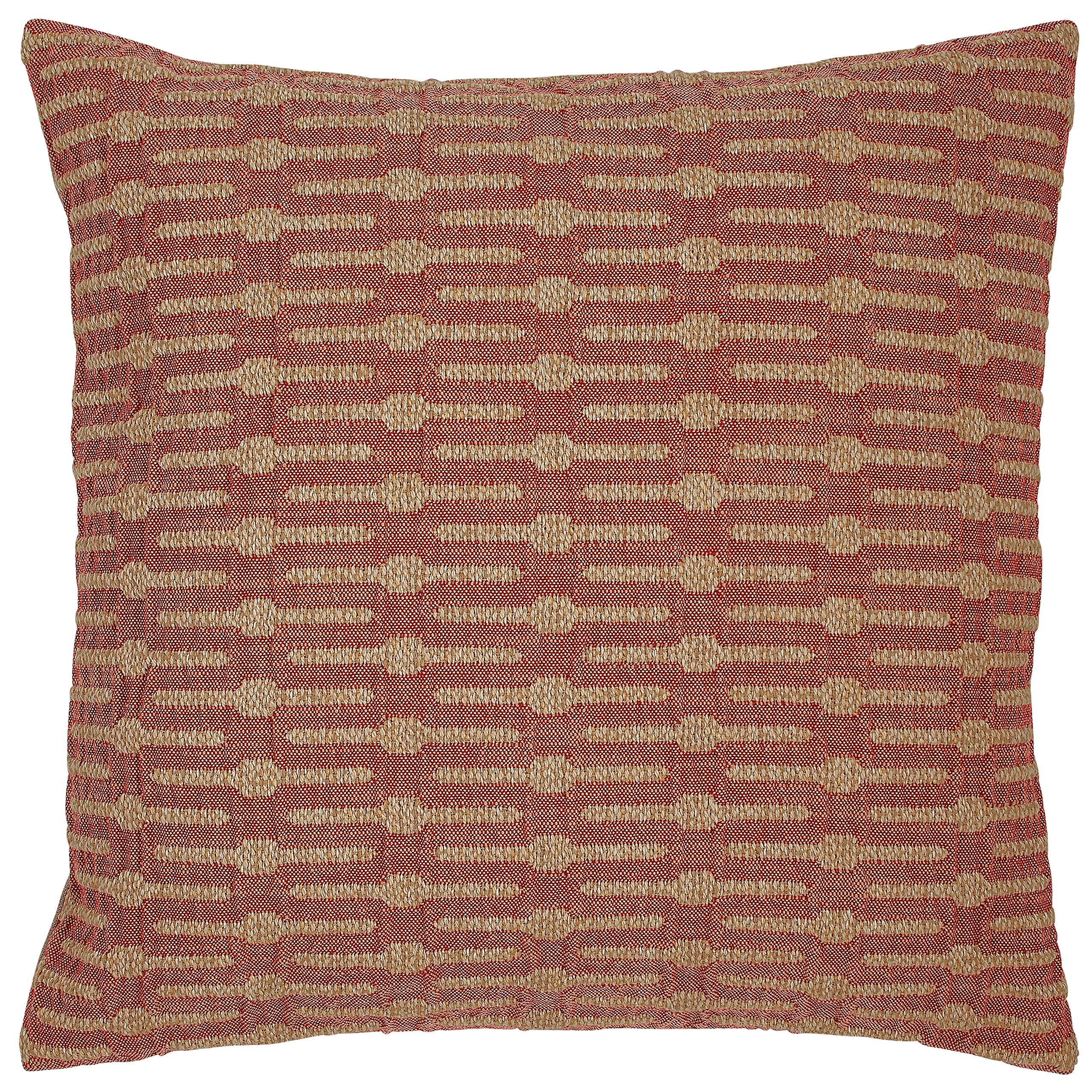 Amazon Brand – Stone & Beam Mid-Century Modern Geometric Decorative Throw Pillow, 20" x 20", Brick Red