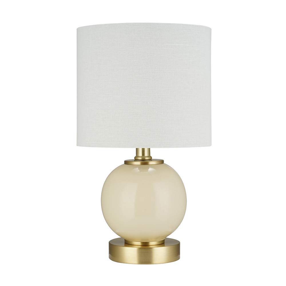 Amazon Brand – Ravenna Home Smooth Ceramic Table Lamp, Bulb Included, 14"H, Cannoli Cream