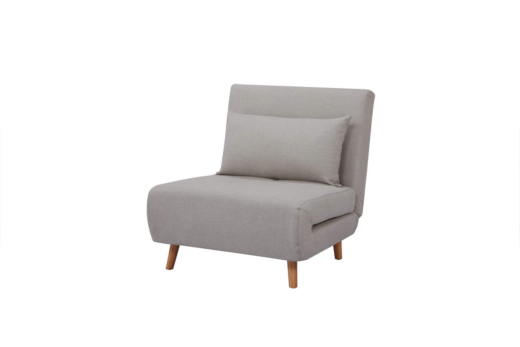 Marque Amazon - Movian Scutari - Fauteuil convertible, 77 x 90 x 81 cm, Gris clair