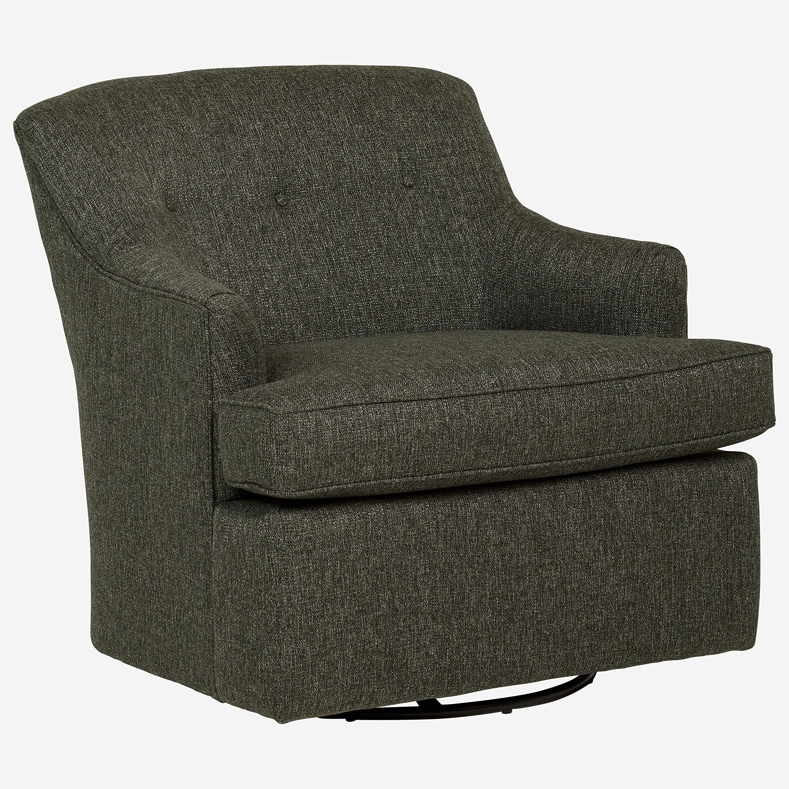 Amazon Brand – Stone & Beam Wolcott Swivel Chair, Fabric, 33"W, Charcoal