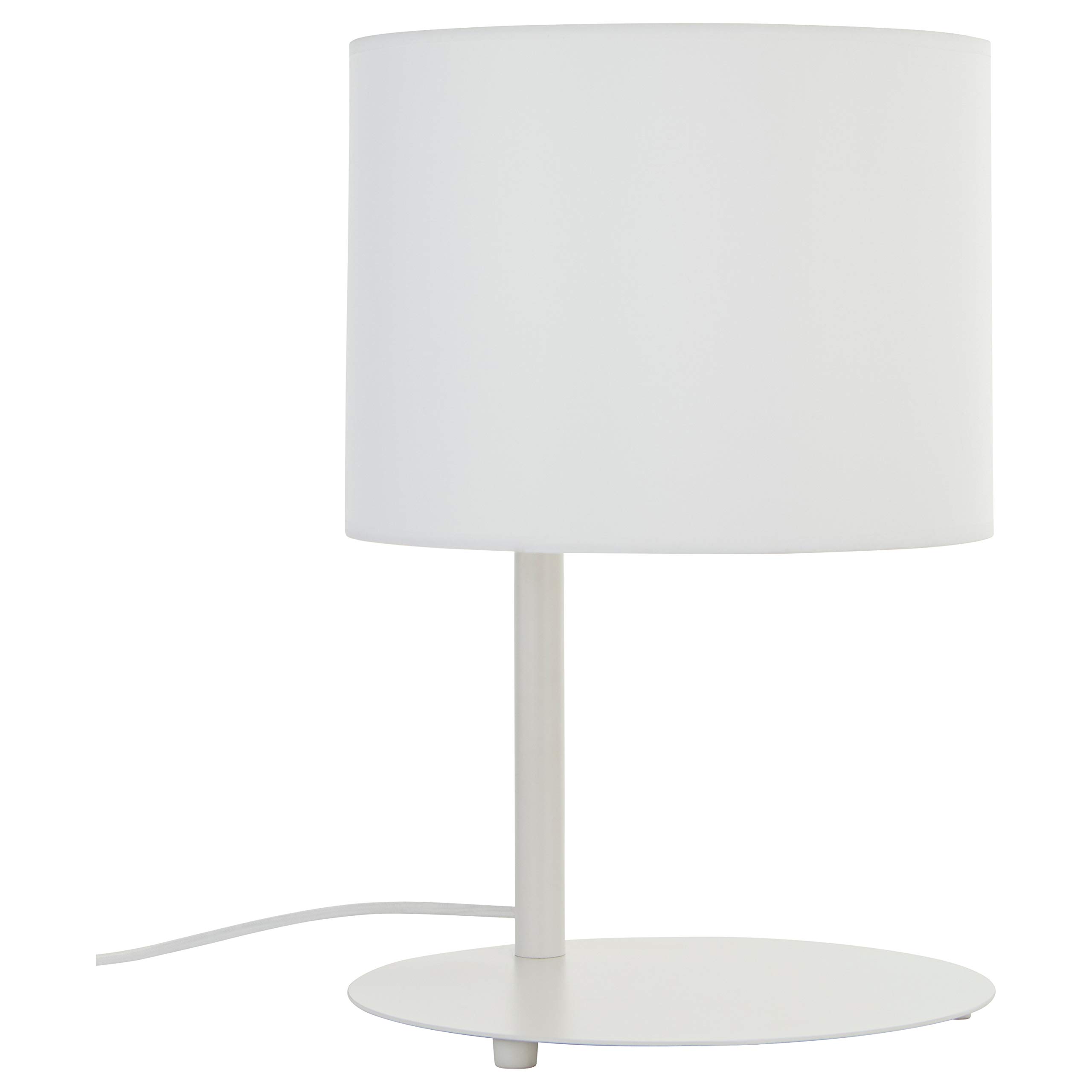 Amazon Brand – Rivet Mid-Century Table Lamp with Bulb, 18"H, Matte White