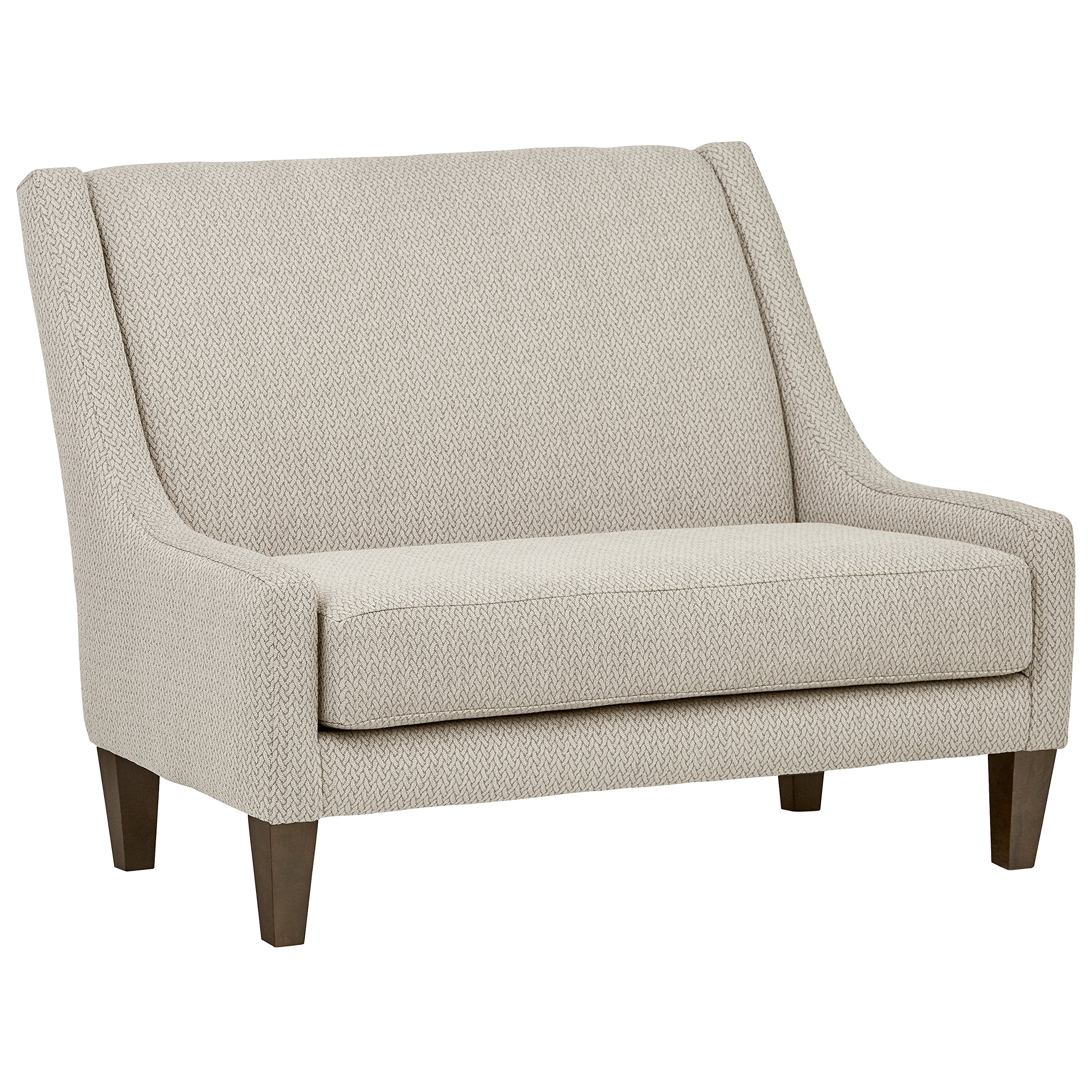 Amazon Brand – Stone & Beam St. Cloud Modern Armless Straight Back Settee, 49"W, Moondust