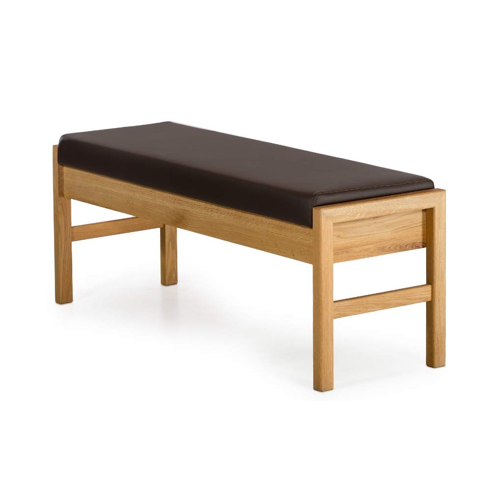 Marca Amazon - Alkove - Hayes - Banco de madera maciza con asiento tapizado (roble salvaje)
