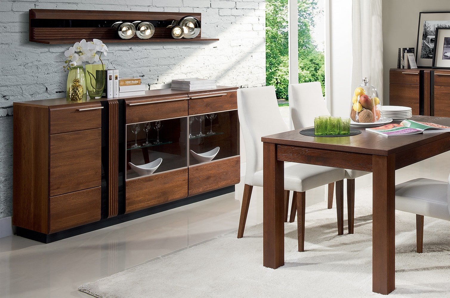 Amazon Brand - Alkove Malvern Solid Wood 3-Door Sideboard Cabinet, 180 x 90 x 42cm, Antic Oak