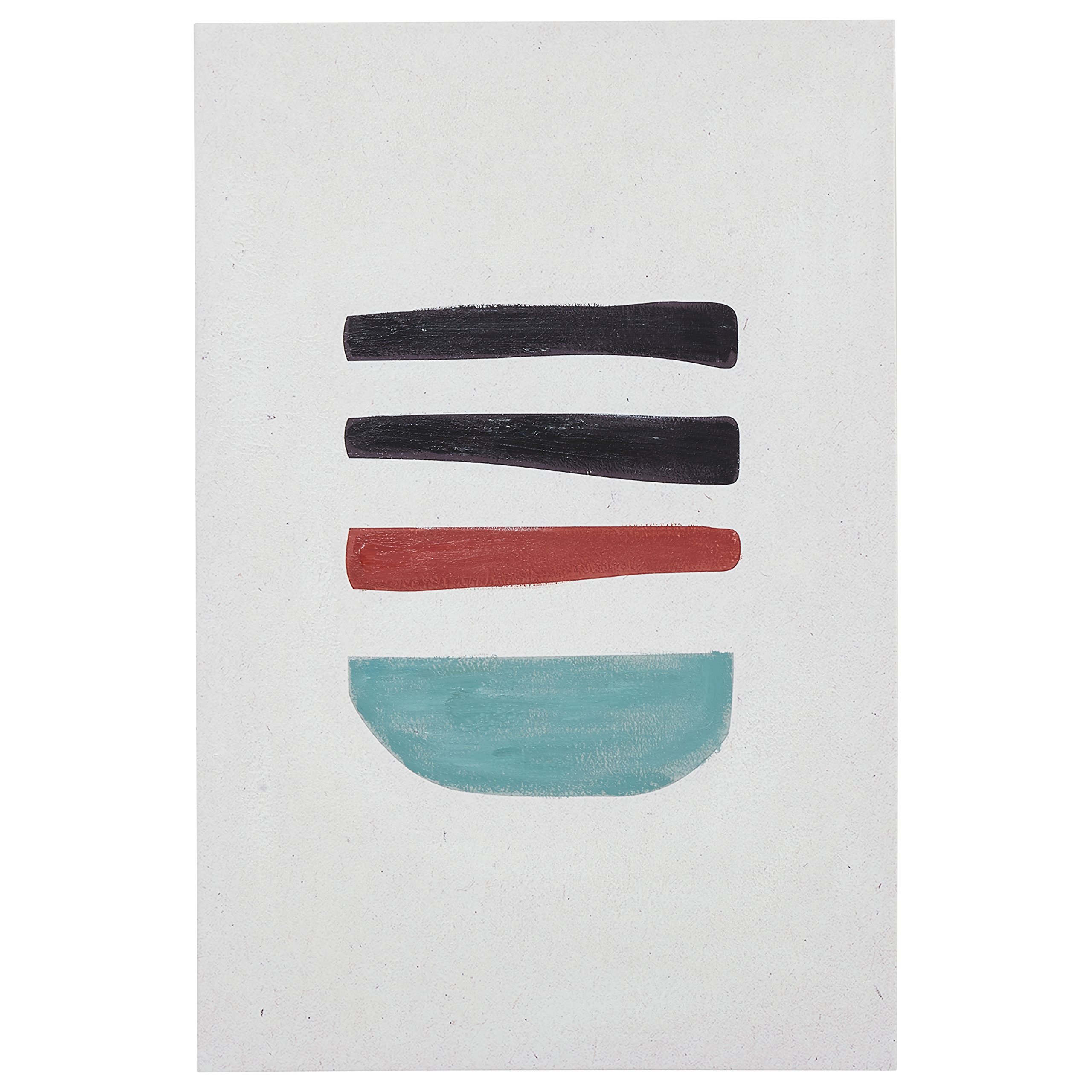 Amazon Brand – Rivet Mid Century Modern Abstract Stacked Shapes I Wall Art Decor on Canvas - 24 x 36 Inches