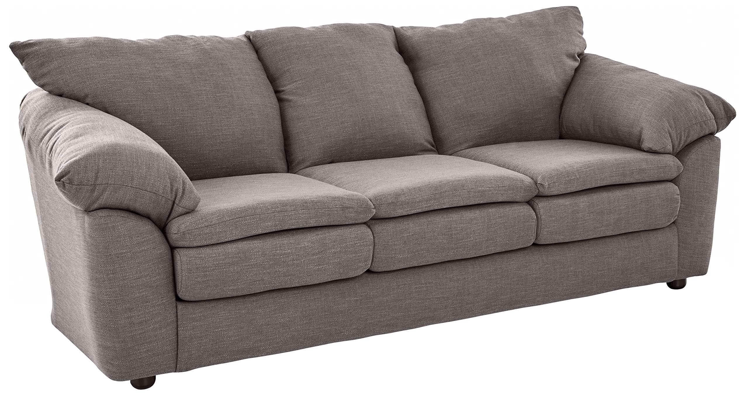 Amazon Brand – Ravenna Home Darian Oversized Pillow Sofa, 92"W, Light Grey