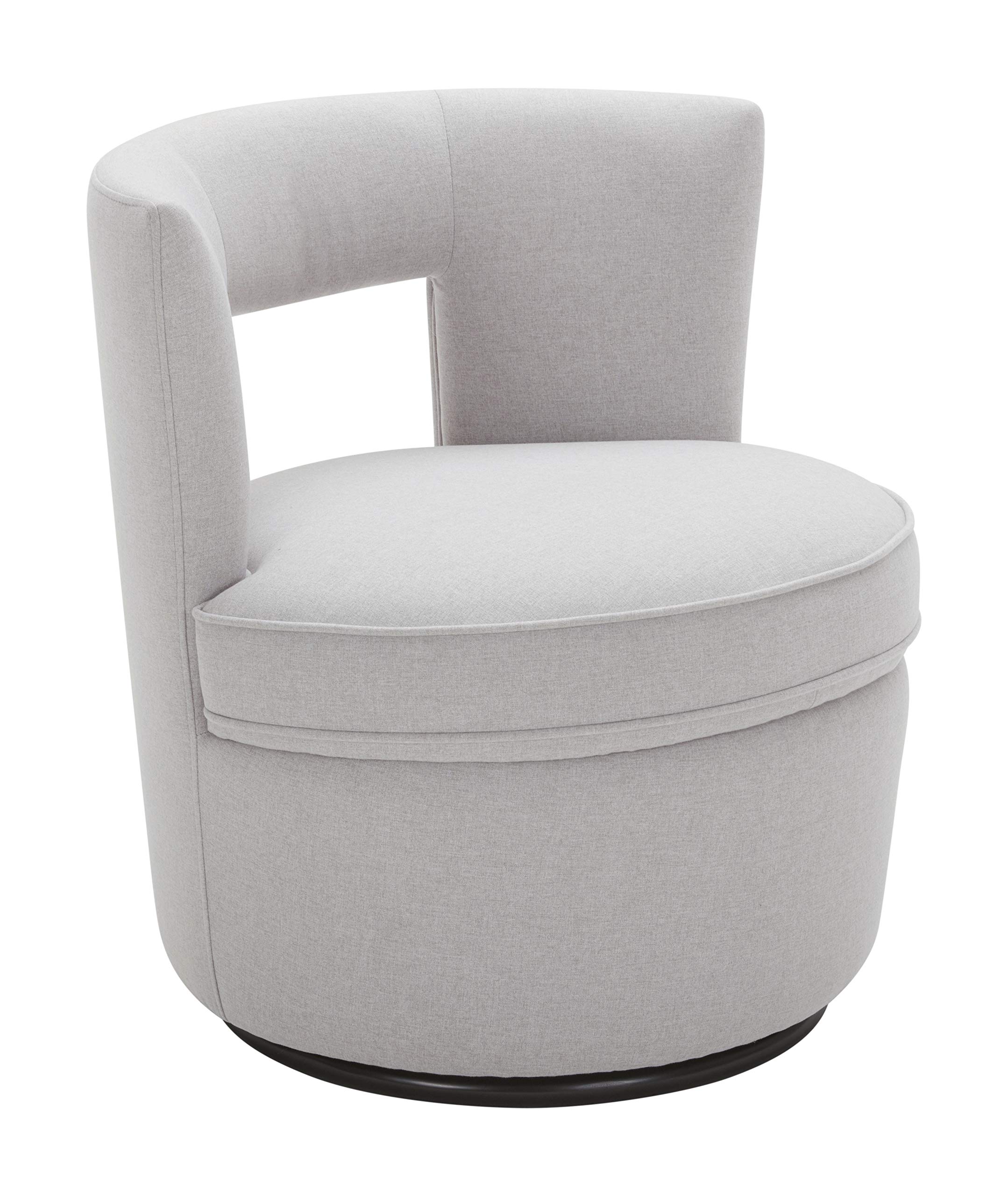 Amazon Brand – Rivet Slade Contemporary Living Room Accent Swivel Chair, 27"W, Felt Gray