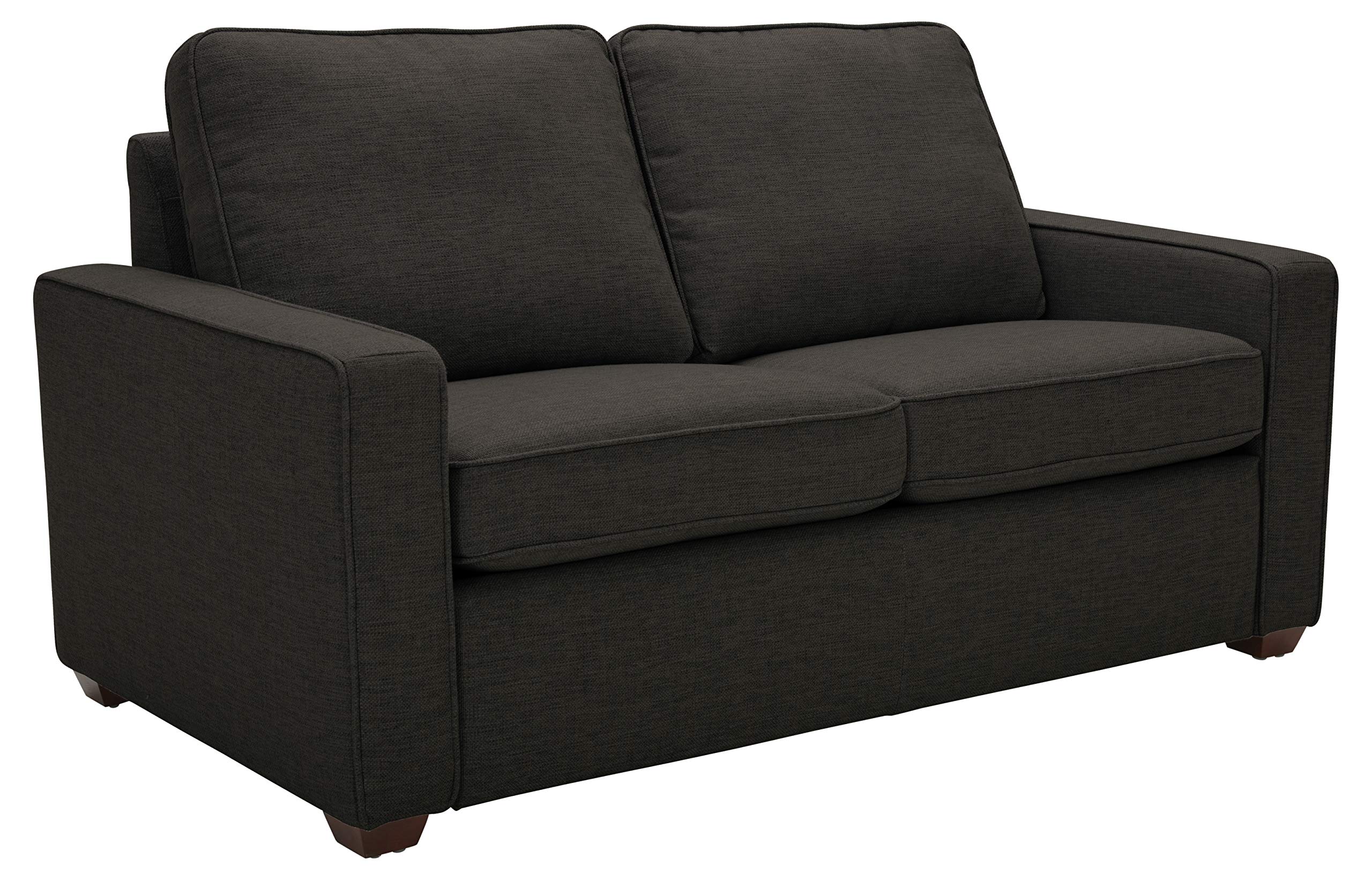 Amazon Brand – Rivet Andrews Contemporary Loveseat Sofa with Removable Cushions, 67"W, Dark Grey