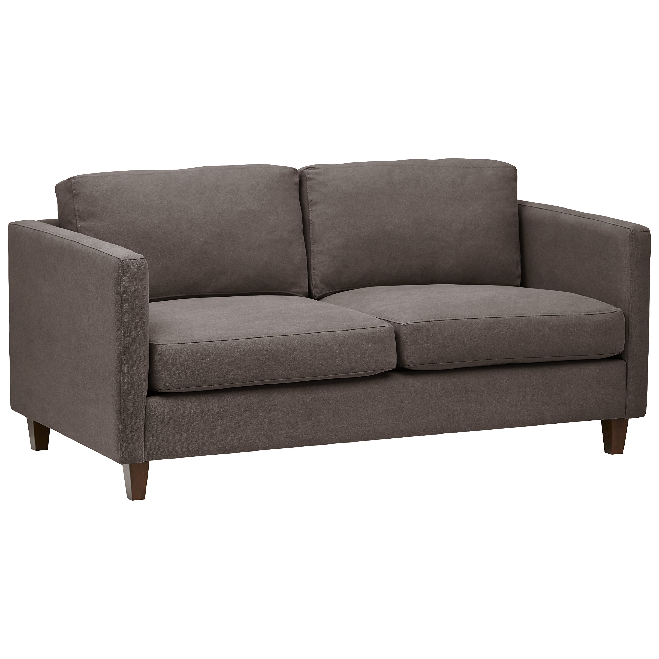 Amazon Brand – Stone & Beam Andover Modern Loveseat Sofa, 67"W, Pewter
