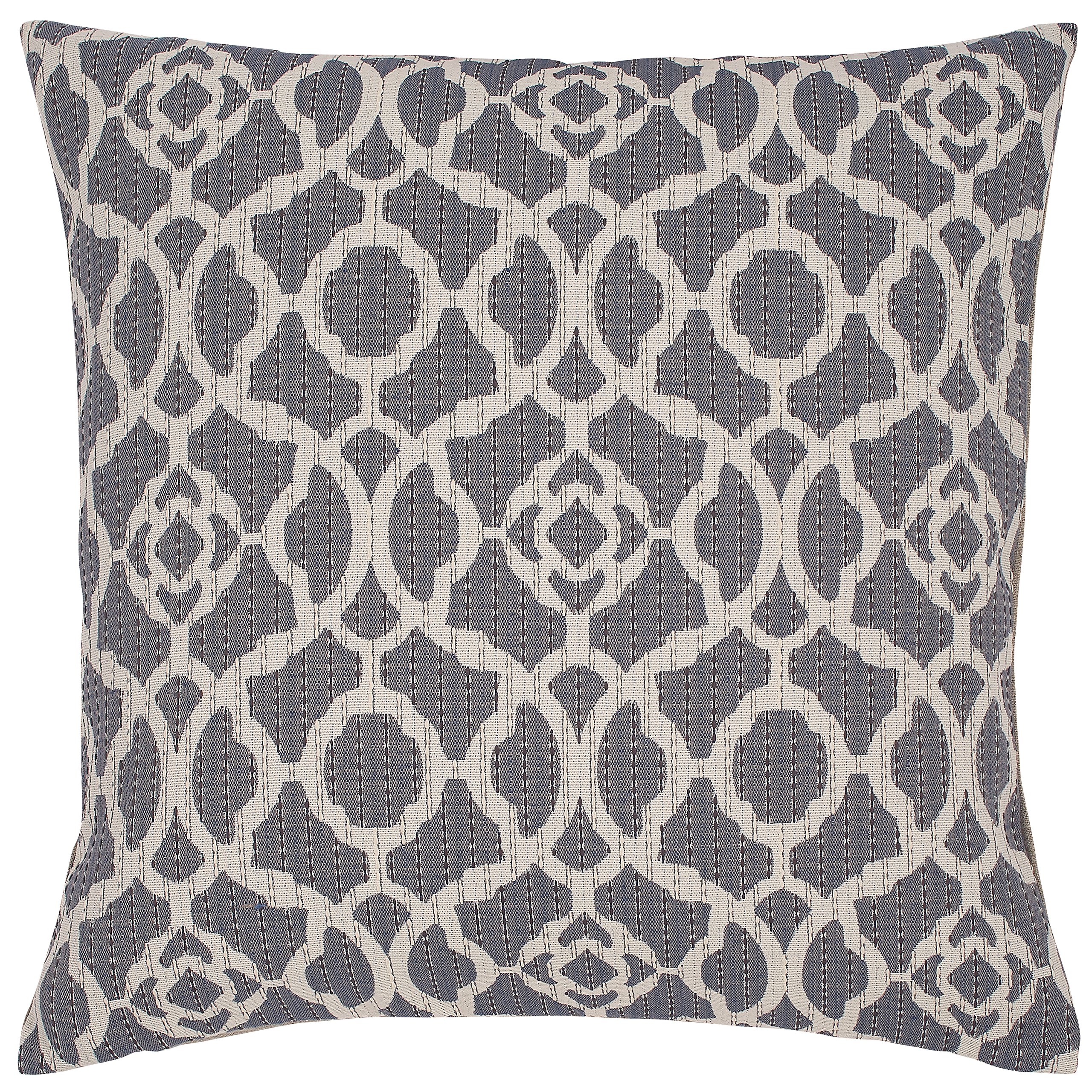 Amazon Brand – Stone & Beam Woven Trellis Modern Decorative Throw Pillow, 20" x 20", Slate Grey