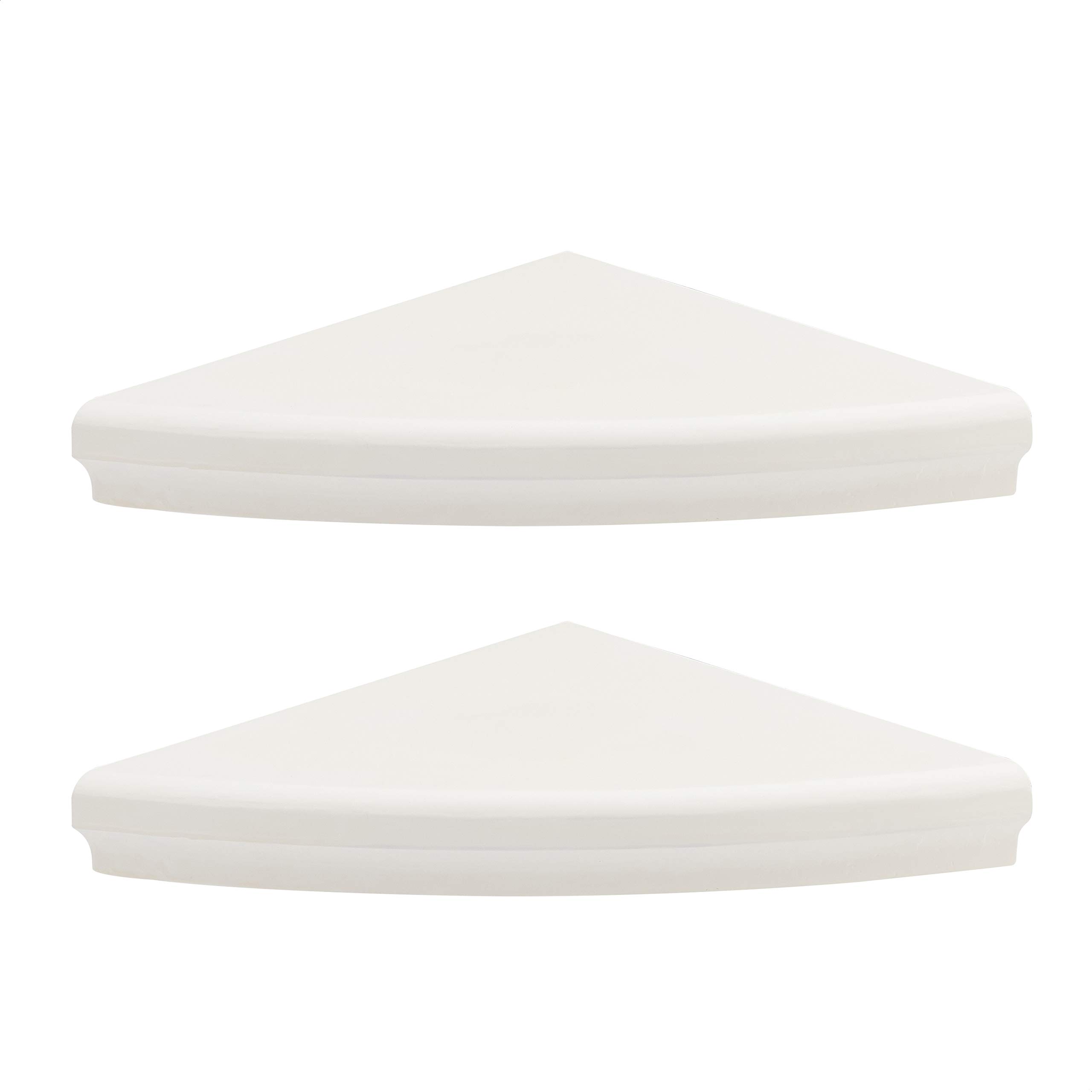 AmazonBasics Rounded Corner Shelves - 17-Inch, White, 2-Pack