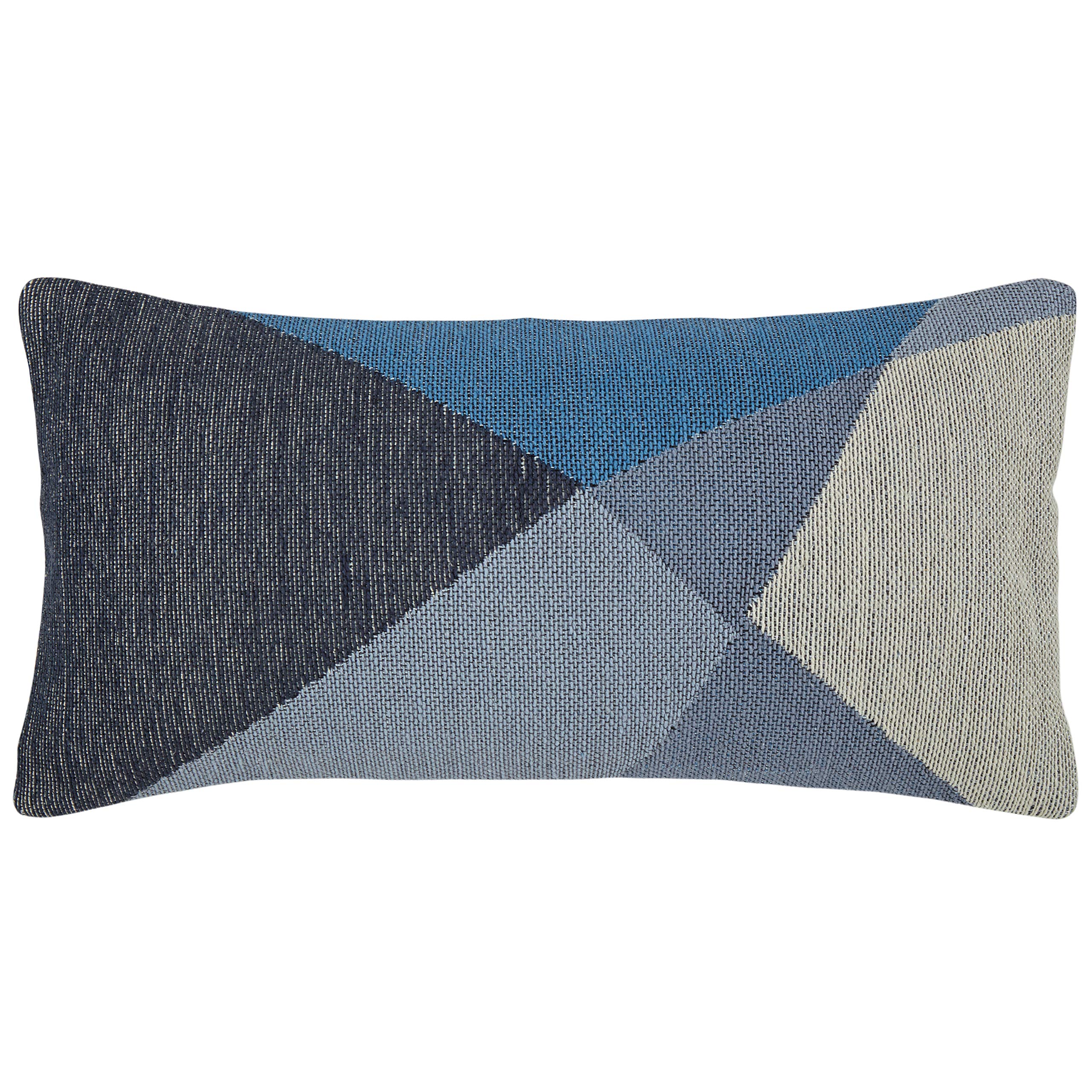 Amazon Brand – Rivet Modern Geometric Throw Pillow - 12 x 24 Inch, Blue