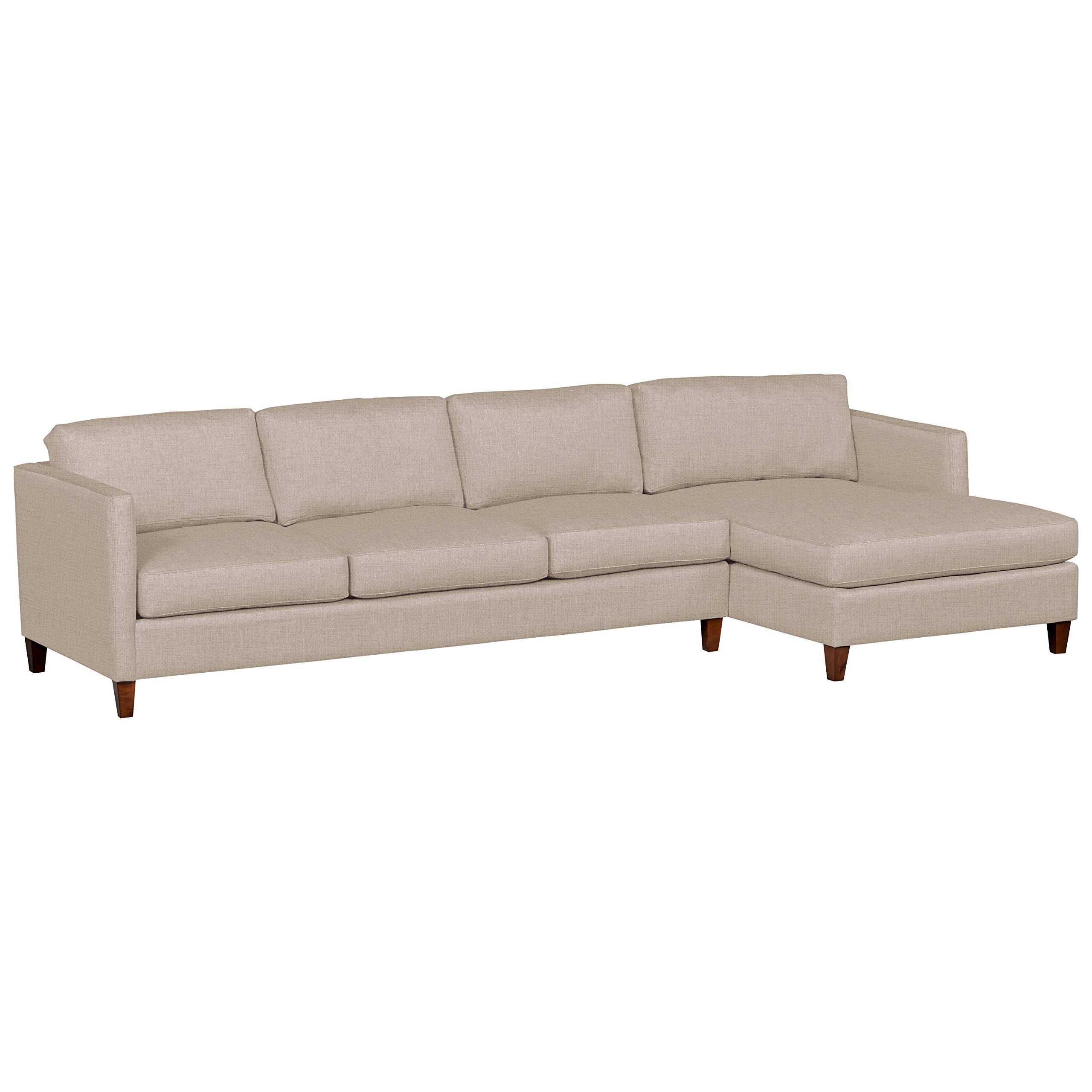 Amazon Brand – Stone & Beam Andover Modern Right Chaise Sofa Sectional, 126"W, Grey Linen