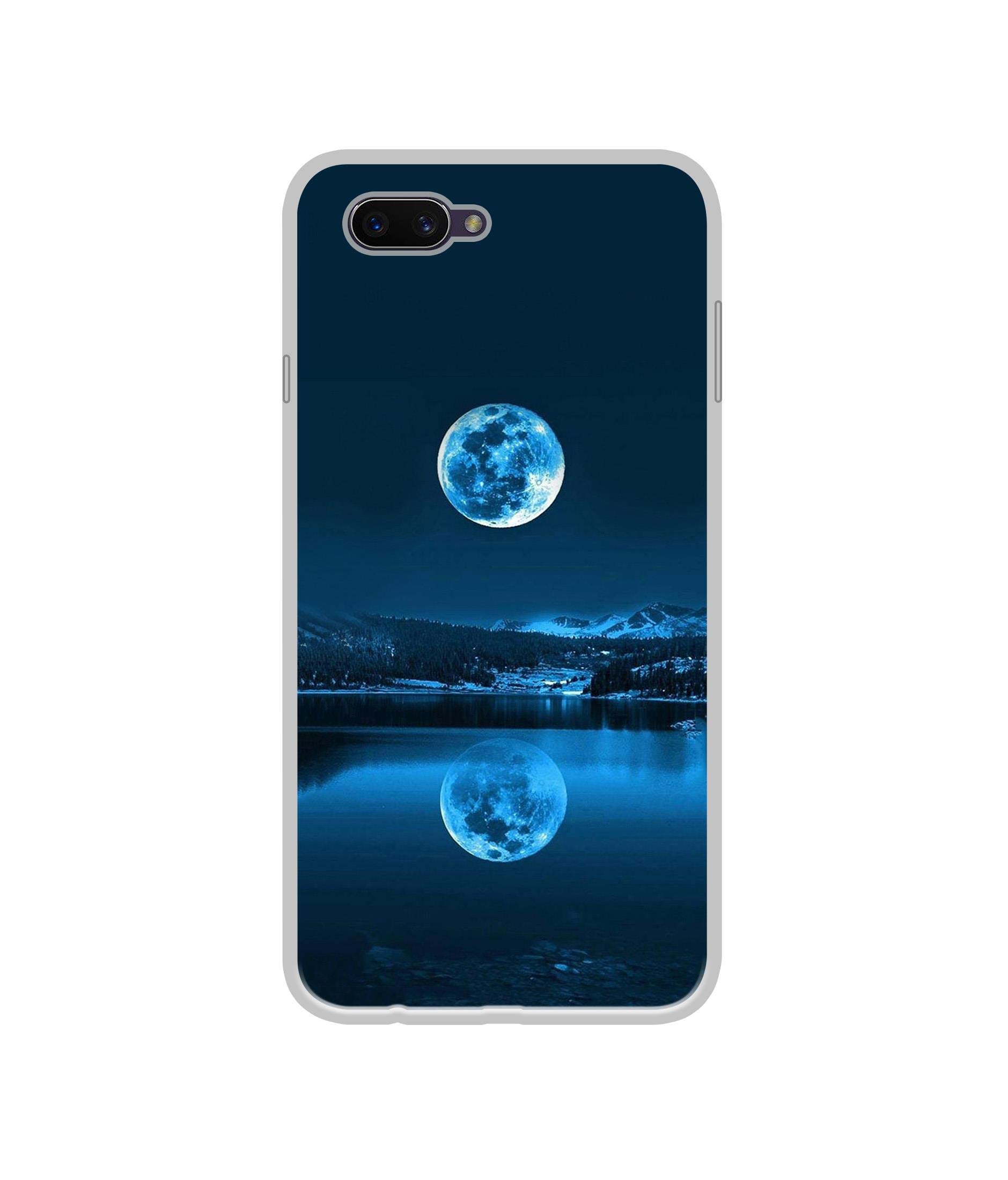Amazon Brand - Solimo Designer Moon Pattern Print UV Printed Soft Back Case Mobile Cover for Oppo A3S
