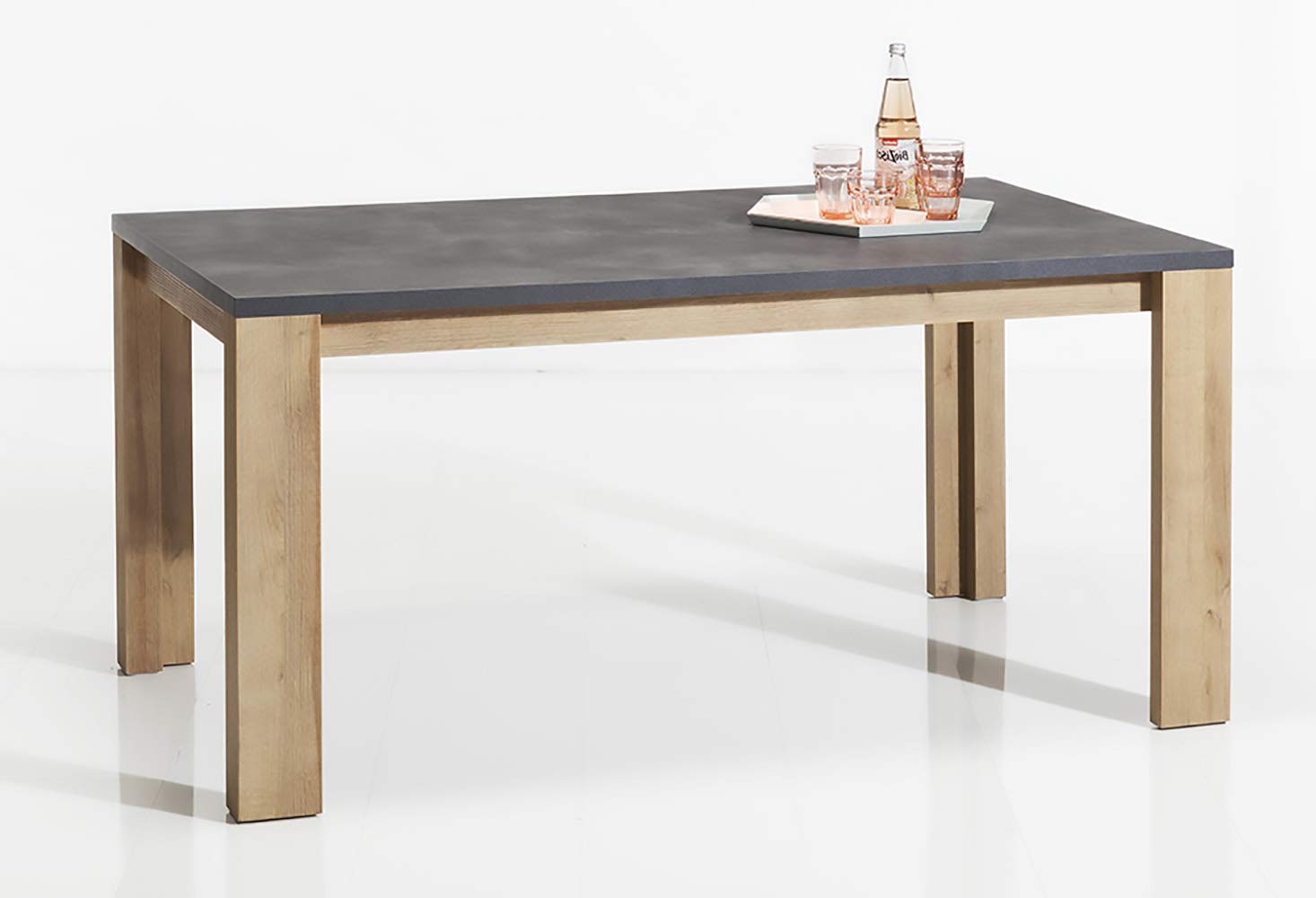 Marchio Amazon - Movian - Tavolo da pranzo, 160 x 76,5 x 90 cm, effetto quercia/Tadao