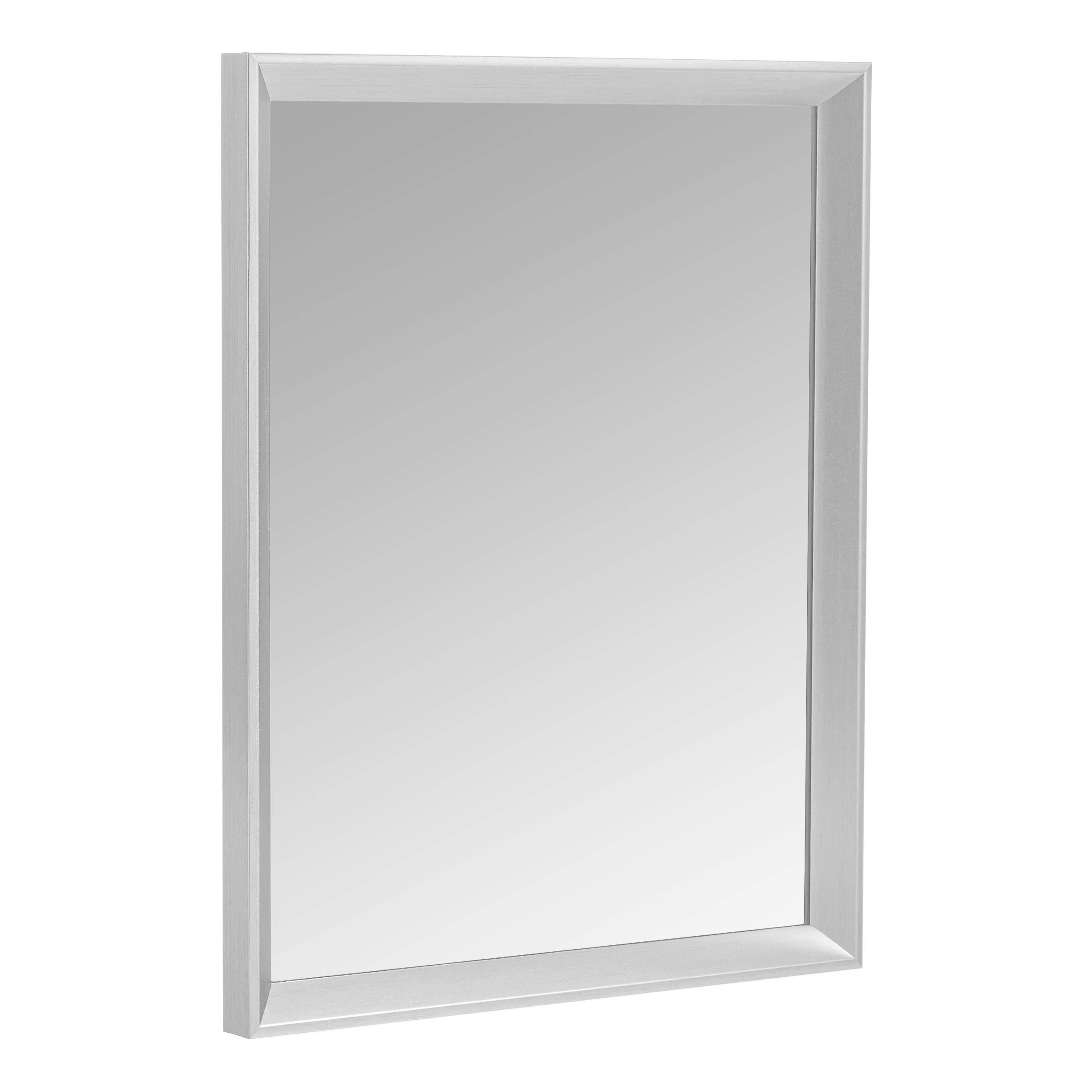 Amazon Basics Rectangular Wall Mirror 16" x 20" - Peaked Trim, Nickel