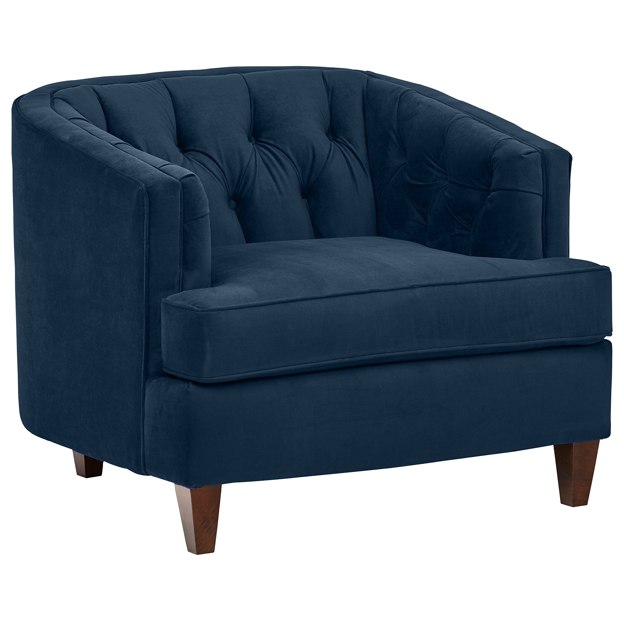 Amazon Brand – Stone & Beam Leila Tufted Chair, 44" W, Ink Blue
