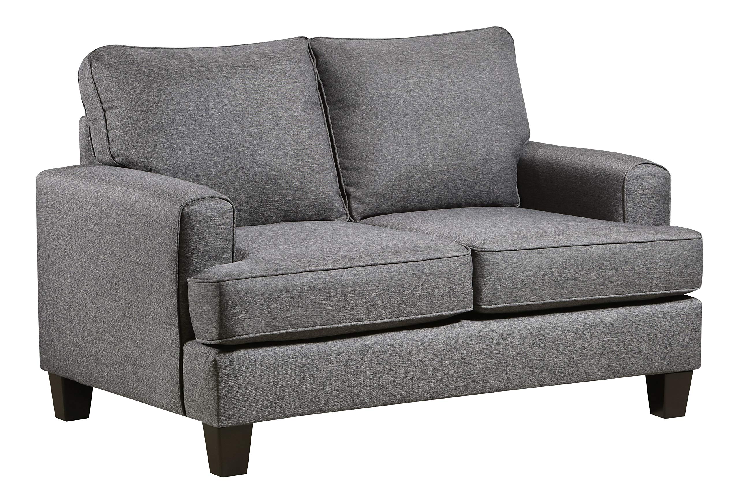 Amazon Brand – Stone & Beam Elizabeth Contemporary Loveseat Sofa, 65"W, Grey