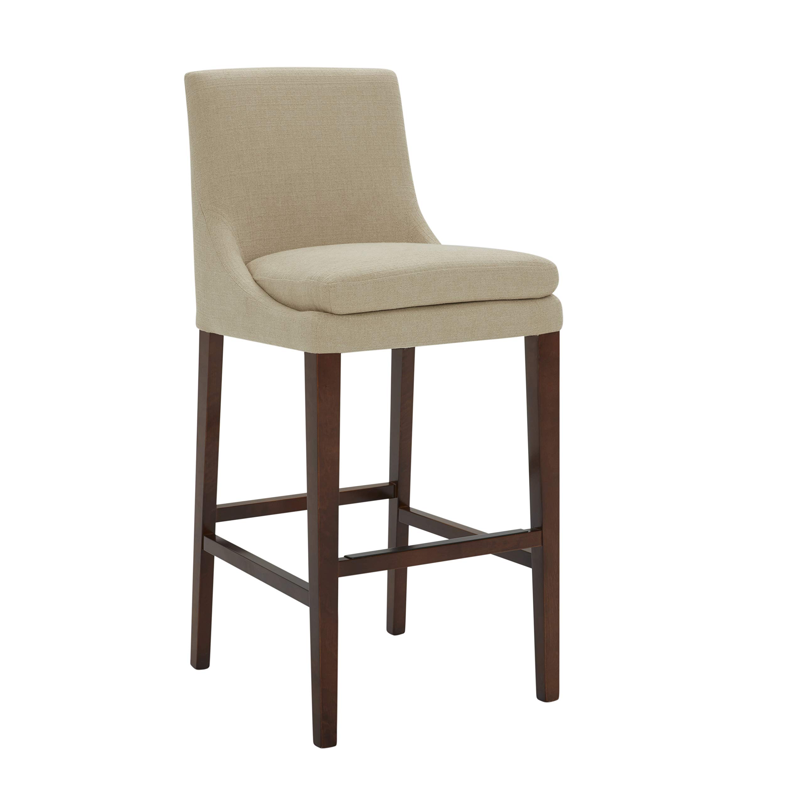 Amazon Brand – Stone & Beam Elise Upholstered Barstool, 42.5"H, Hemp