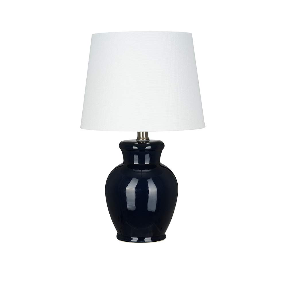 Amazon Brand – Ravenna Home Table Lamp with Ceramic Base, Bulb Included, 16.5"H, Navy Blazer