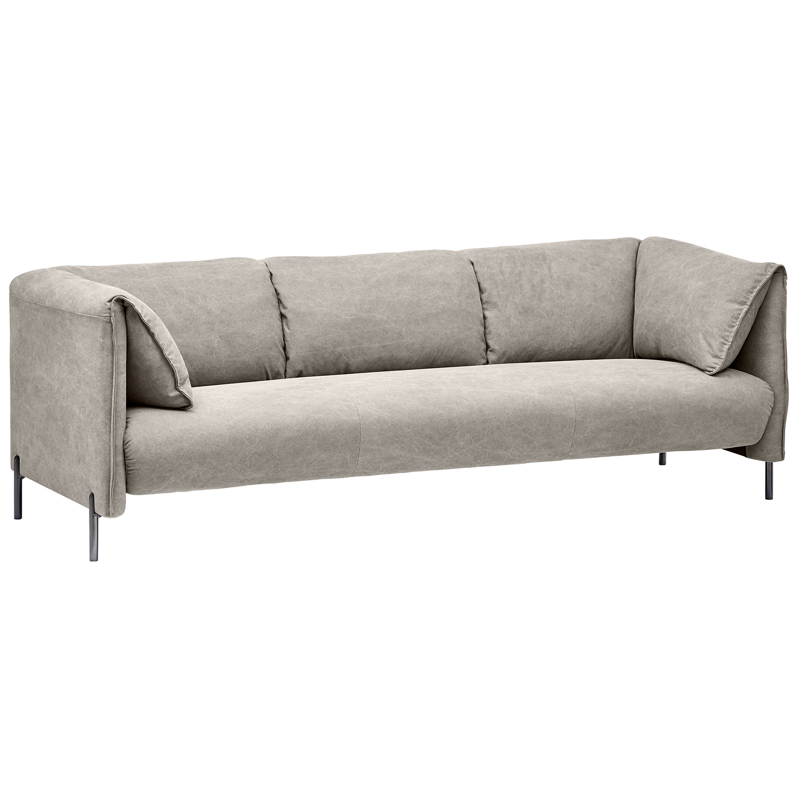Amazon Brand – Rivet Cyprus Mid-Century Modern Sofa Couch, 88"W, Light Grey