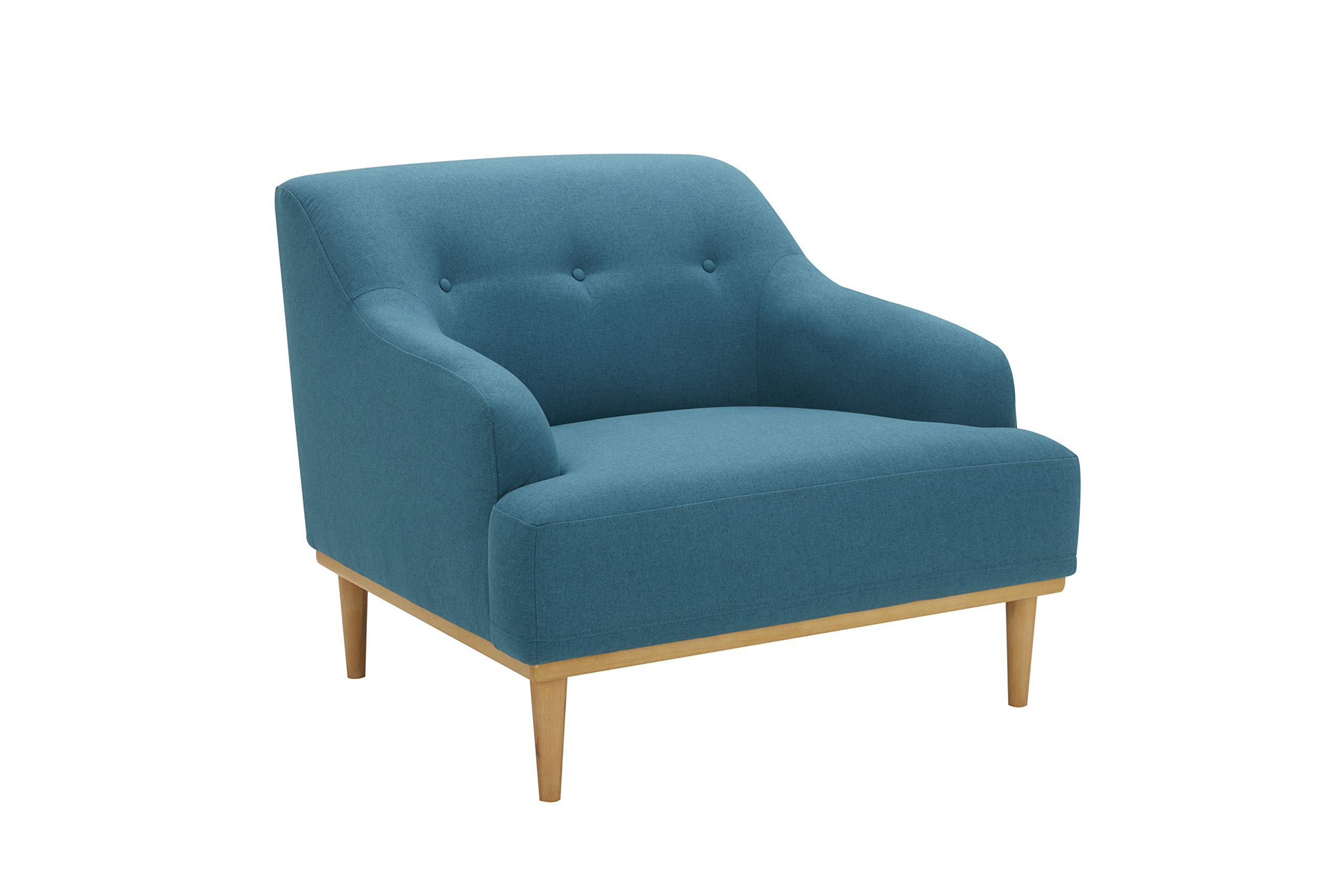 Amazon Brand – Rivet Alvin Contemporary Livingroom Chair, 39"W, Aqua Teal Blue