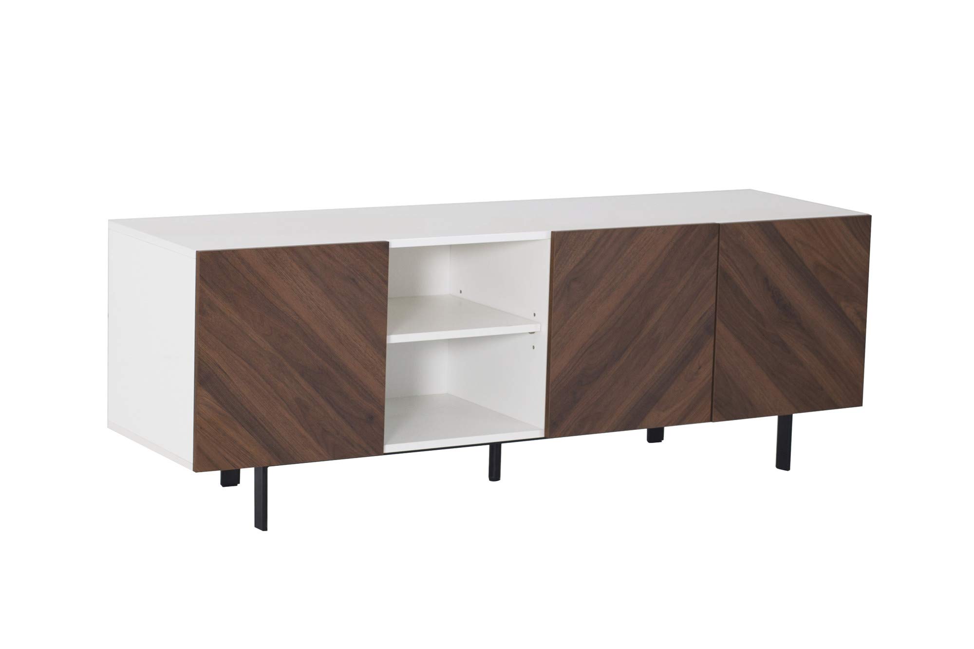 Amazon Brand – Rivet Modern Media Cabinet with Self-Closing Doors, 59"W
