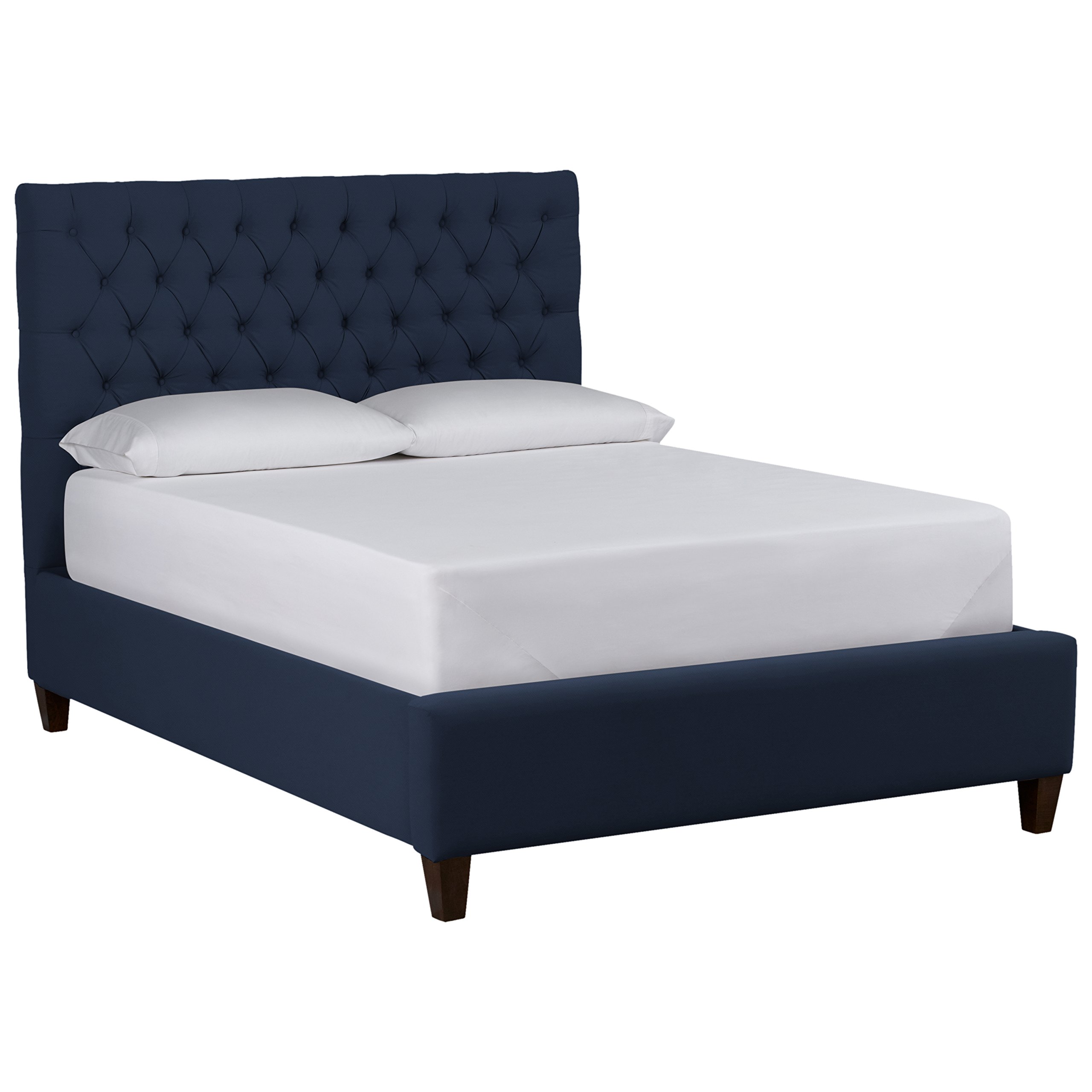 Amazon Brand – Stone & Beam Prudence Tufted King Bed, 84"W, Spinnsol Indigo