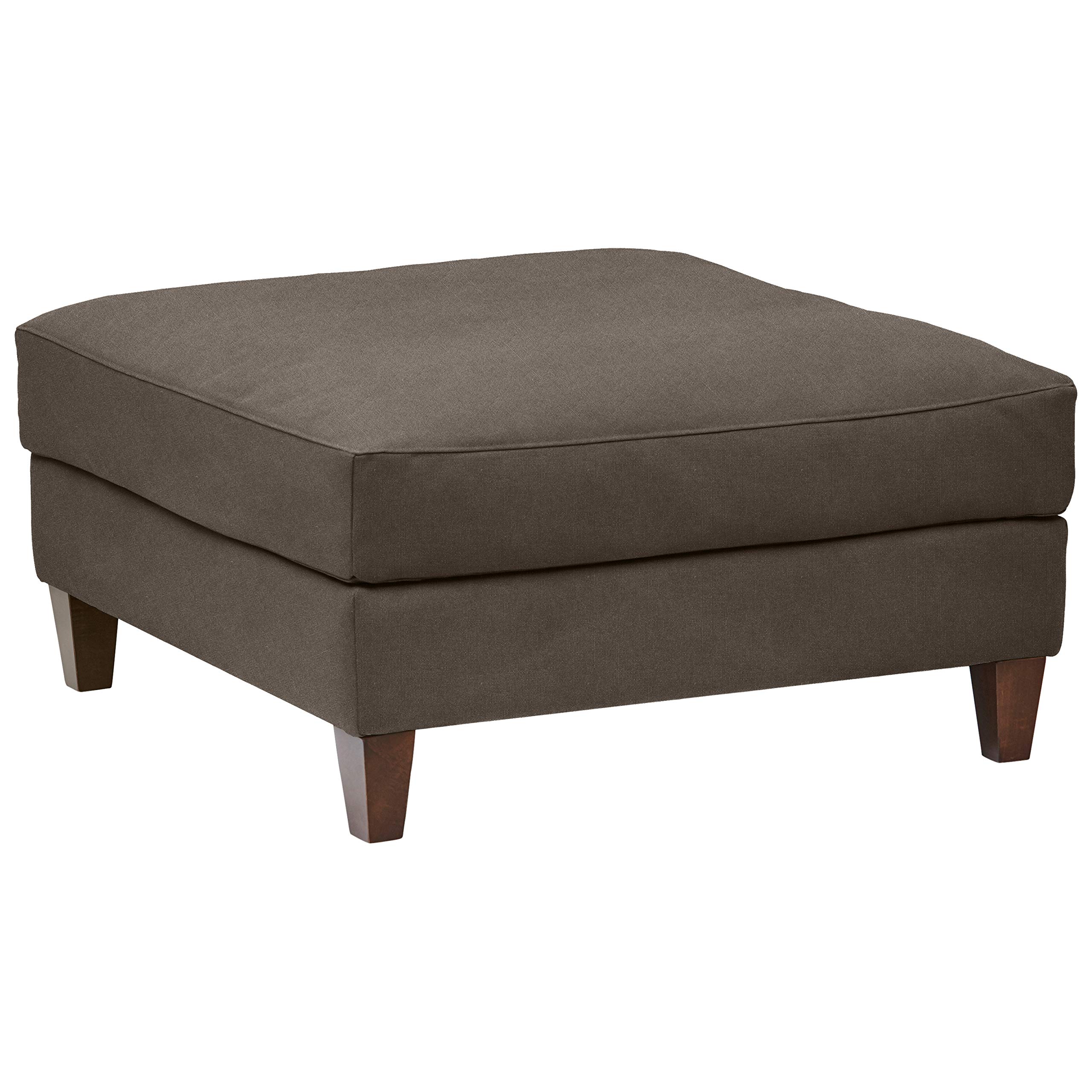 Amazon Brand – Stone & Beam Andover Modern Square Ottoman, 33"W, Pewter