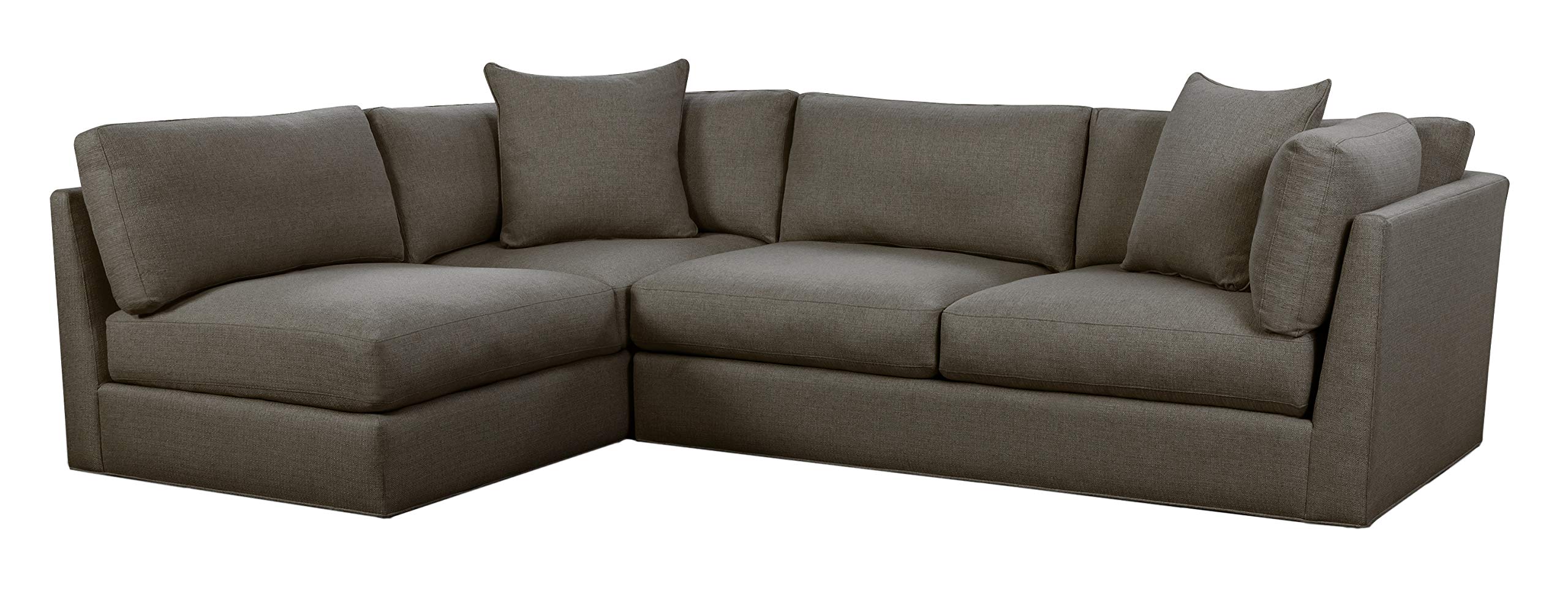 Amazon Brand – Stone & Beam Devonshire Modern Farmhouse Sectional Sofa Couch, 114"W, Tweed