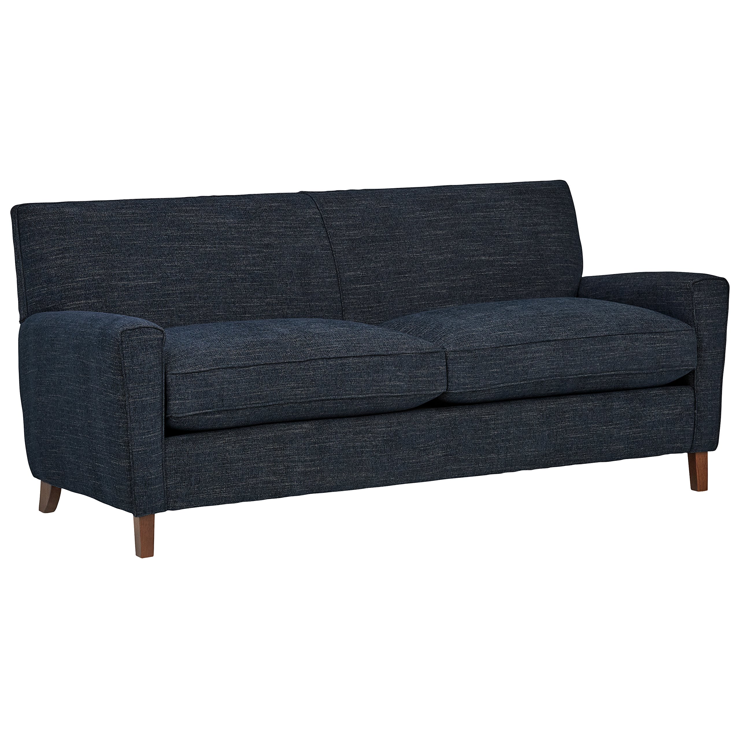 Amazon Brand – Rivet Lawson Modern Angled Sofa, 78"W, Blue Eclipse